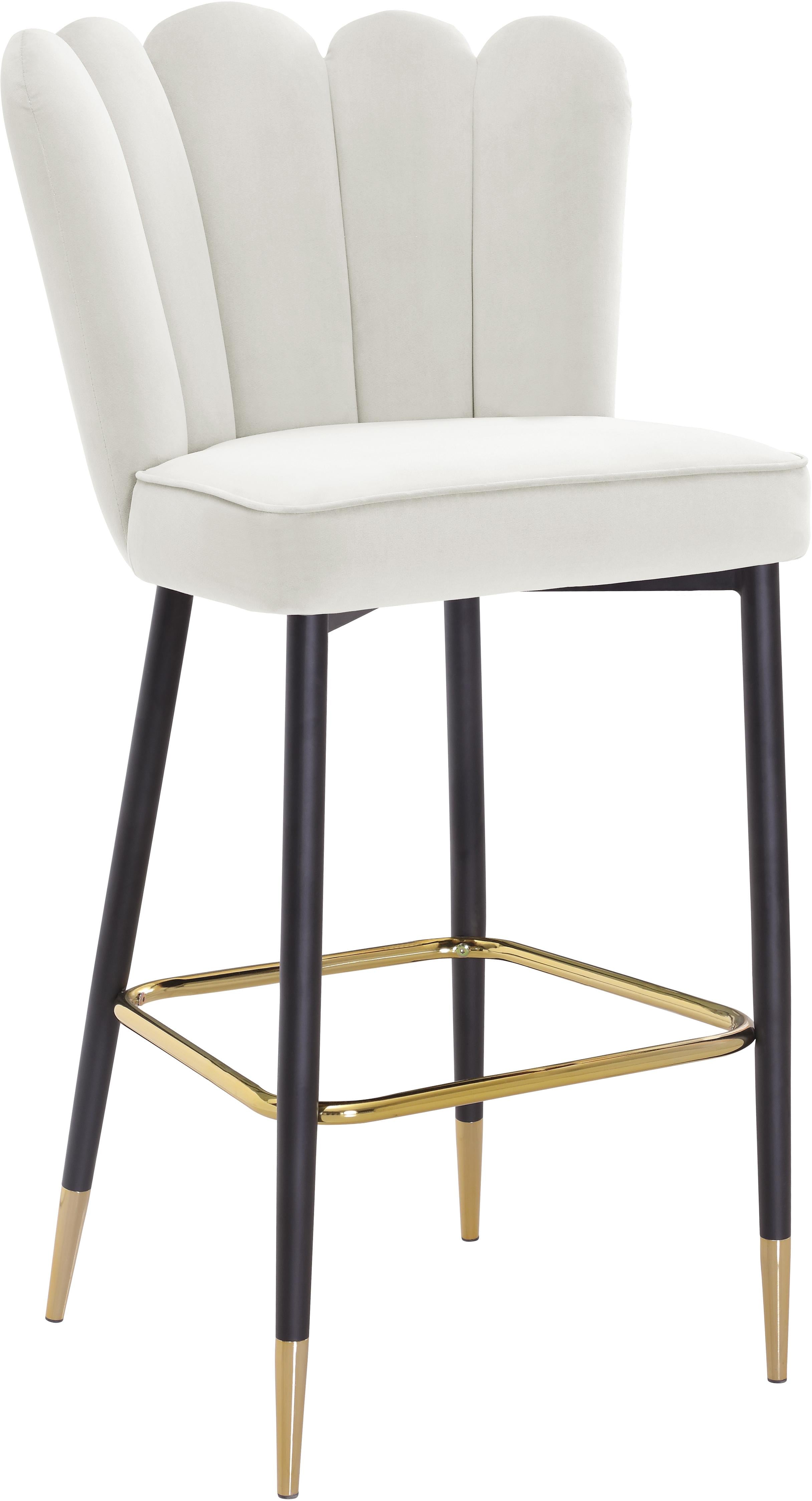 Lily Cream Velvet Stool - Luxury Home Furniture (MI)