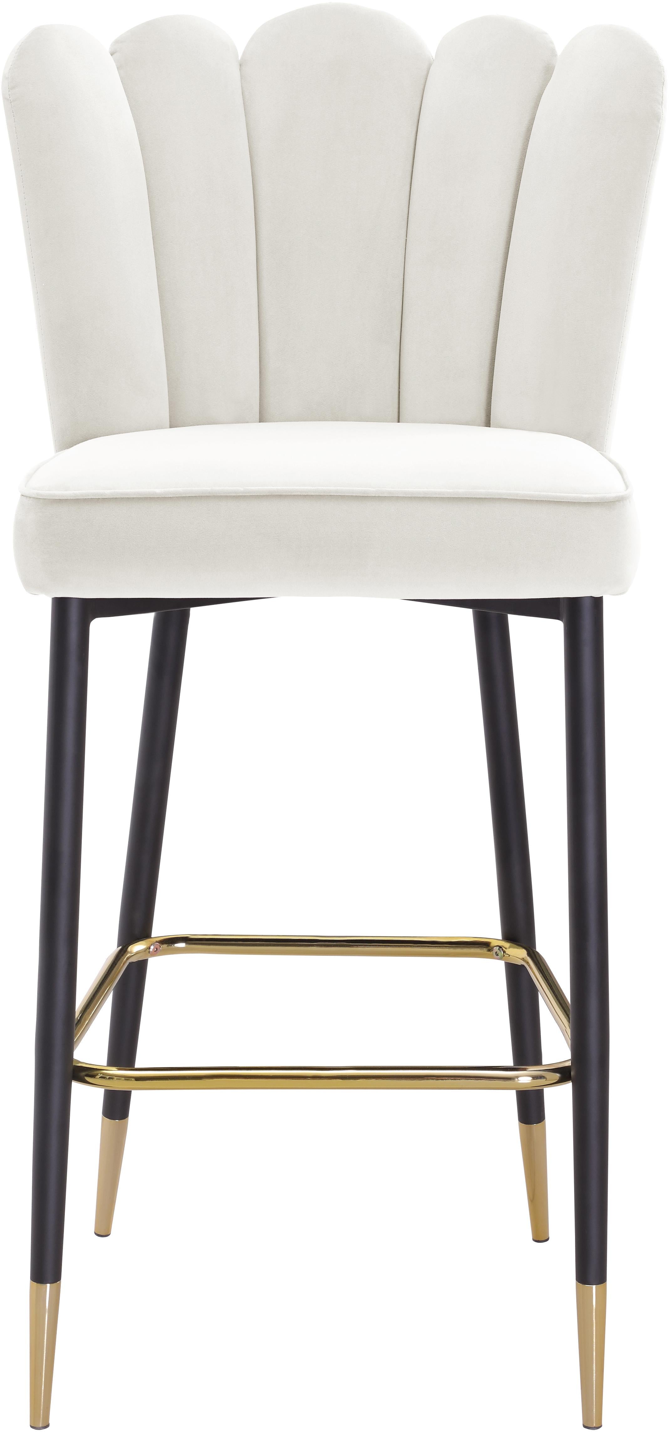Lily Cream Velvet Stool - Luxury Home Furniture (MI)