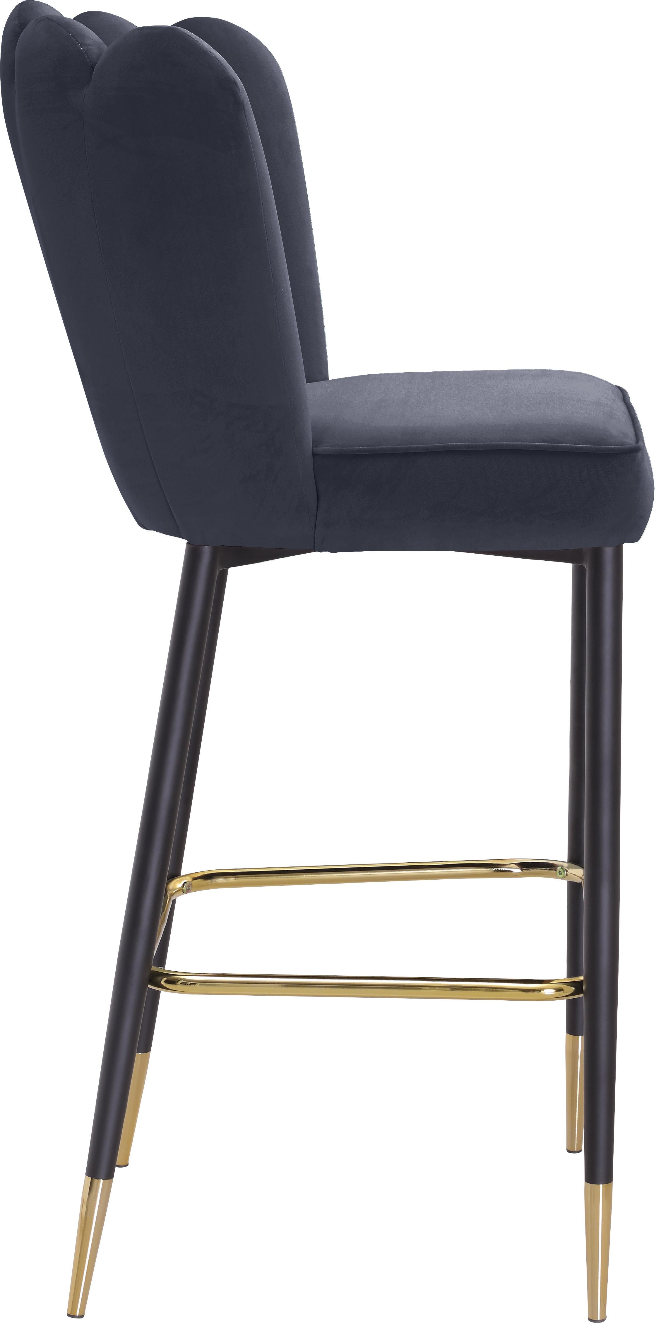 Lily Grey Velvet Stool - Luxury Home Furniture (MI)