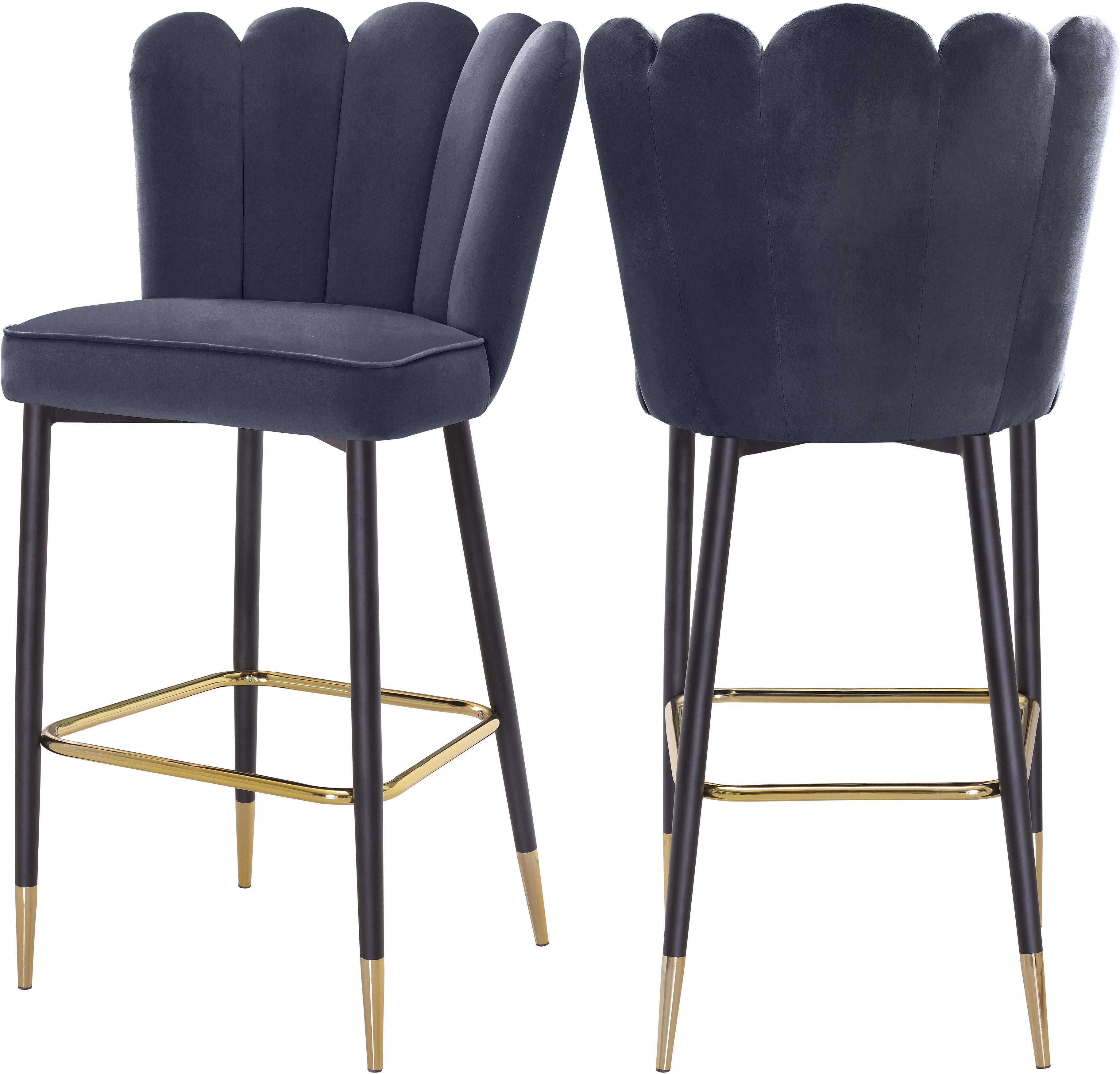 Lily Grey Velvet Stool - Luxury Home Furniture (MI)