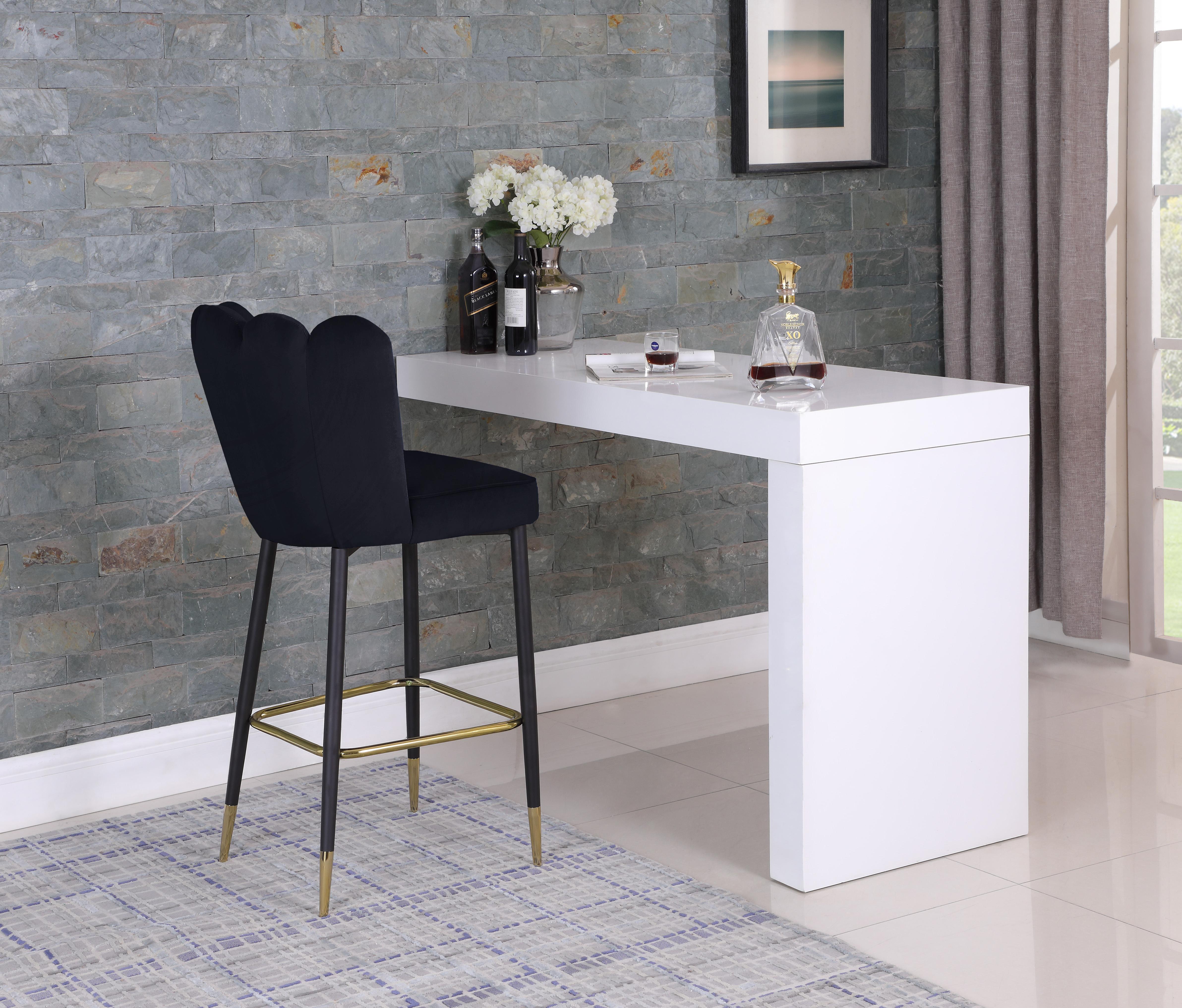 Lily Black Velvet Stool - Luxury Home Furniture (MI)