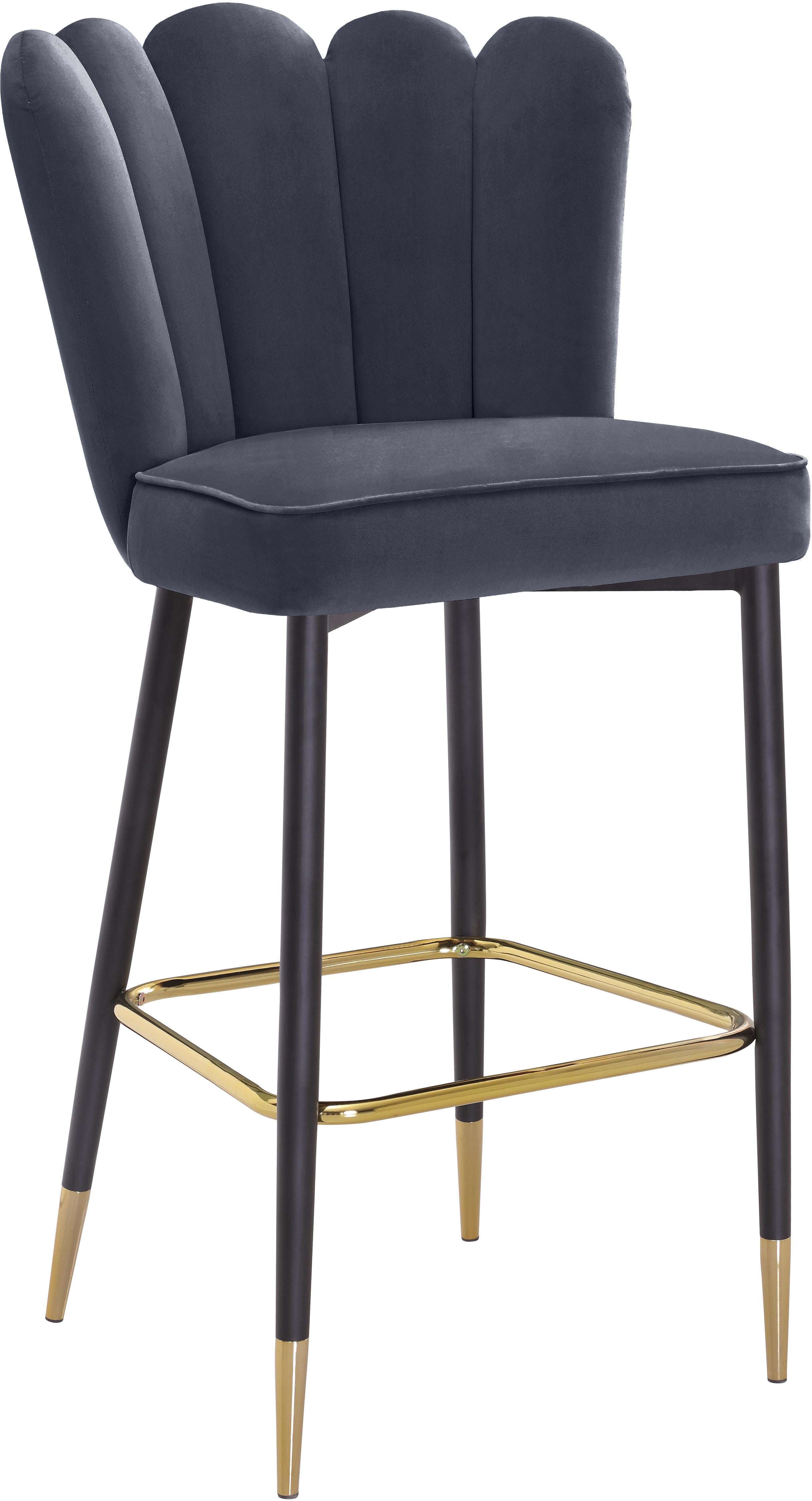 Lily Grey Velvet Stool - Luxury Home Furniture (MI)