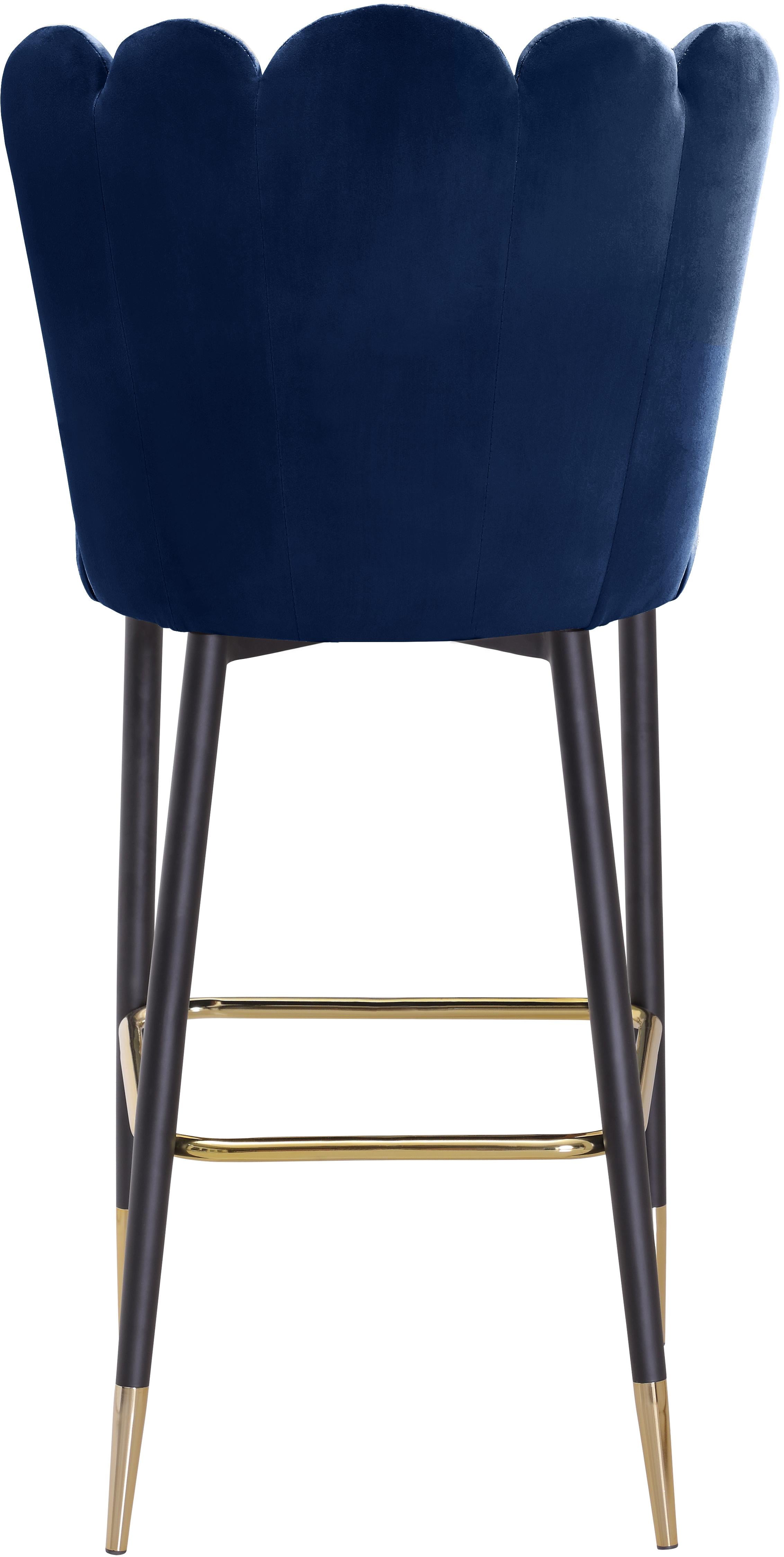 Lily Navy Velvet Stool - Luxury Home Furniture (MI)