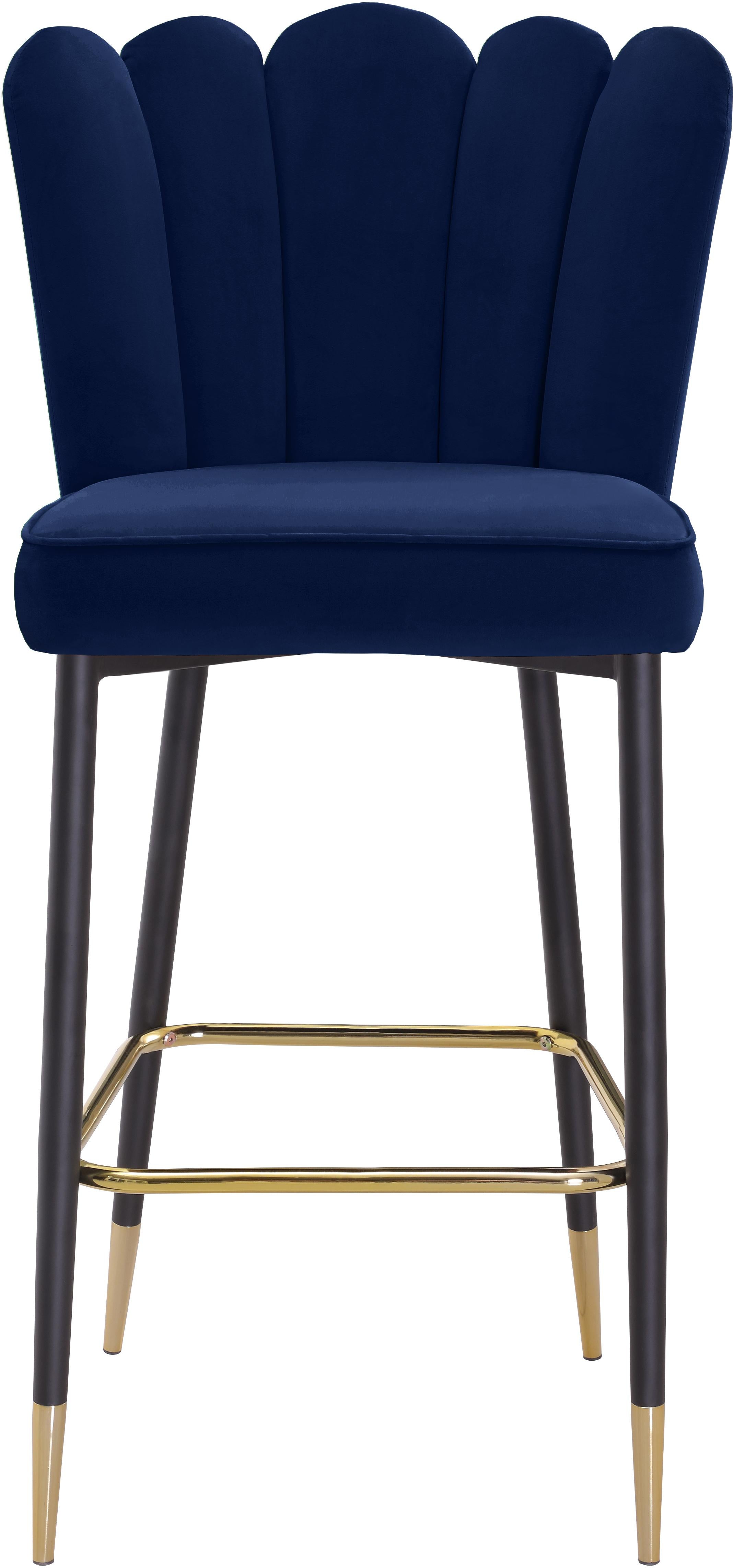Lily Navy Velvet Stool - Luxury Home Furniture (MI)