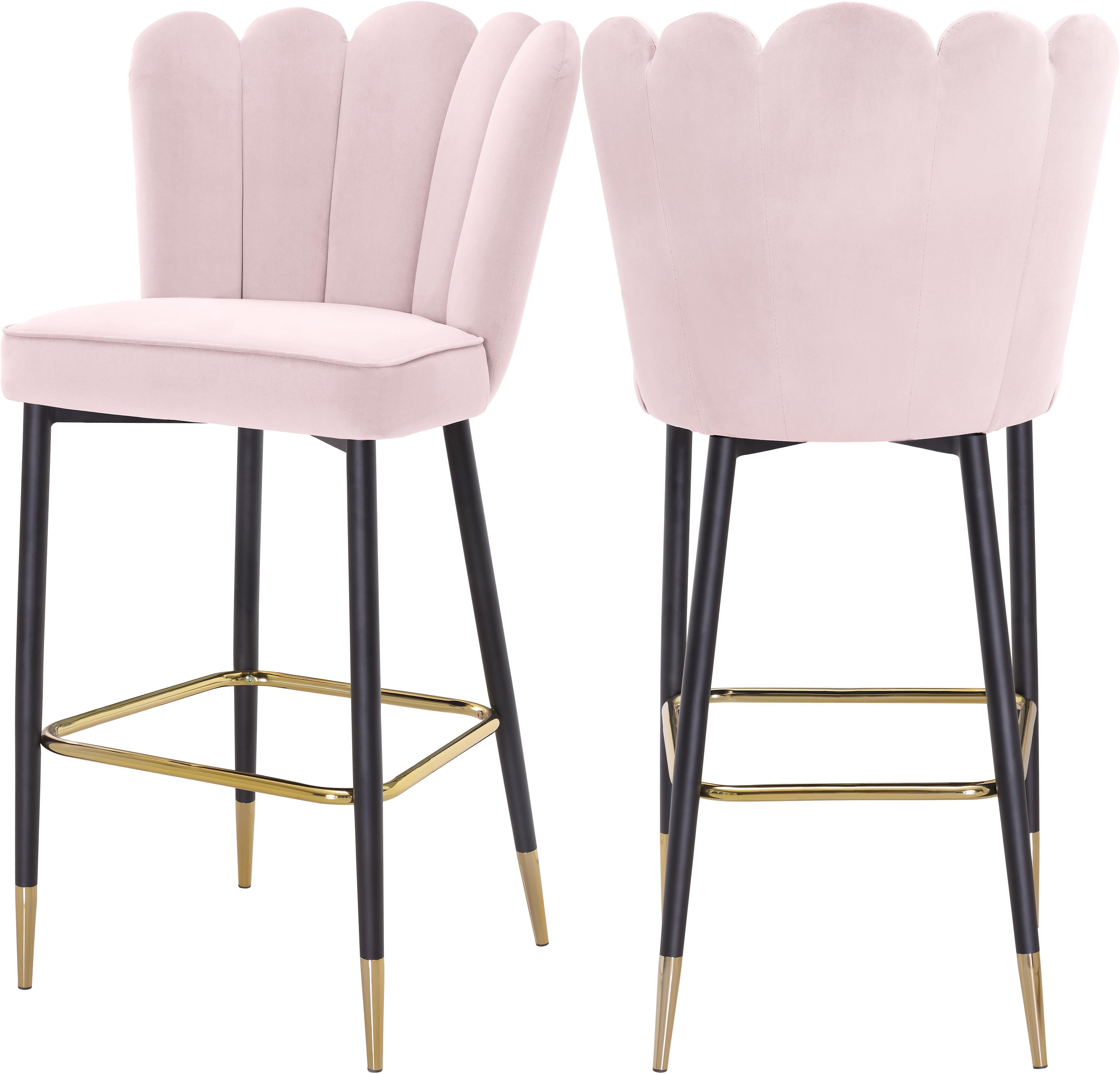 Lily Pink Velvet Stool - Luxury Home Furniture (MI)