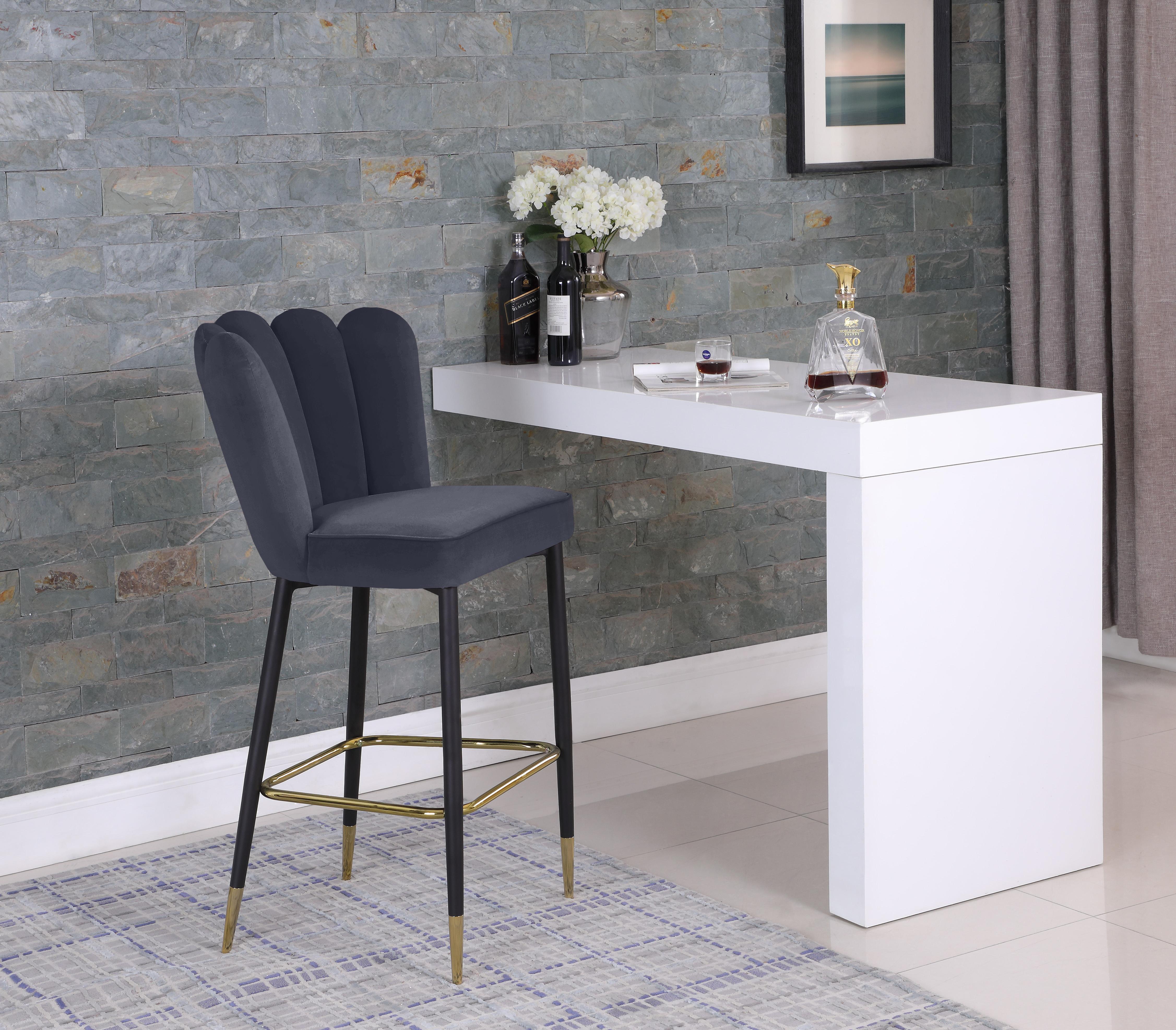 Lily Grey Velvet Stool - Luxury Home Furniture (MI)