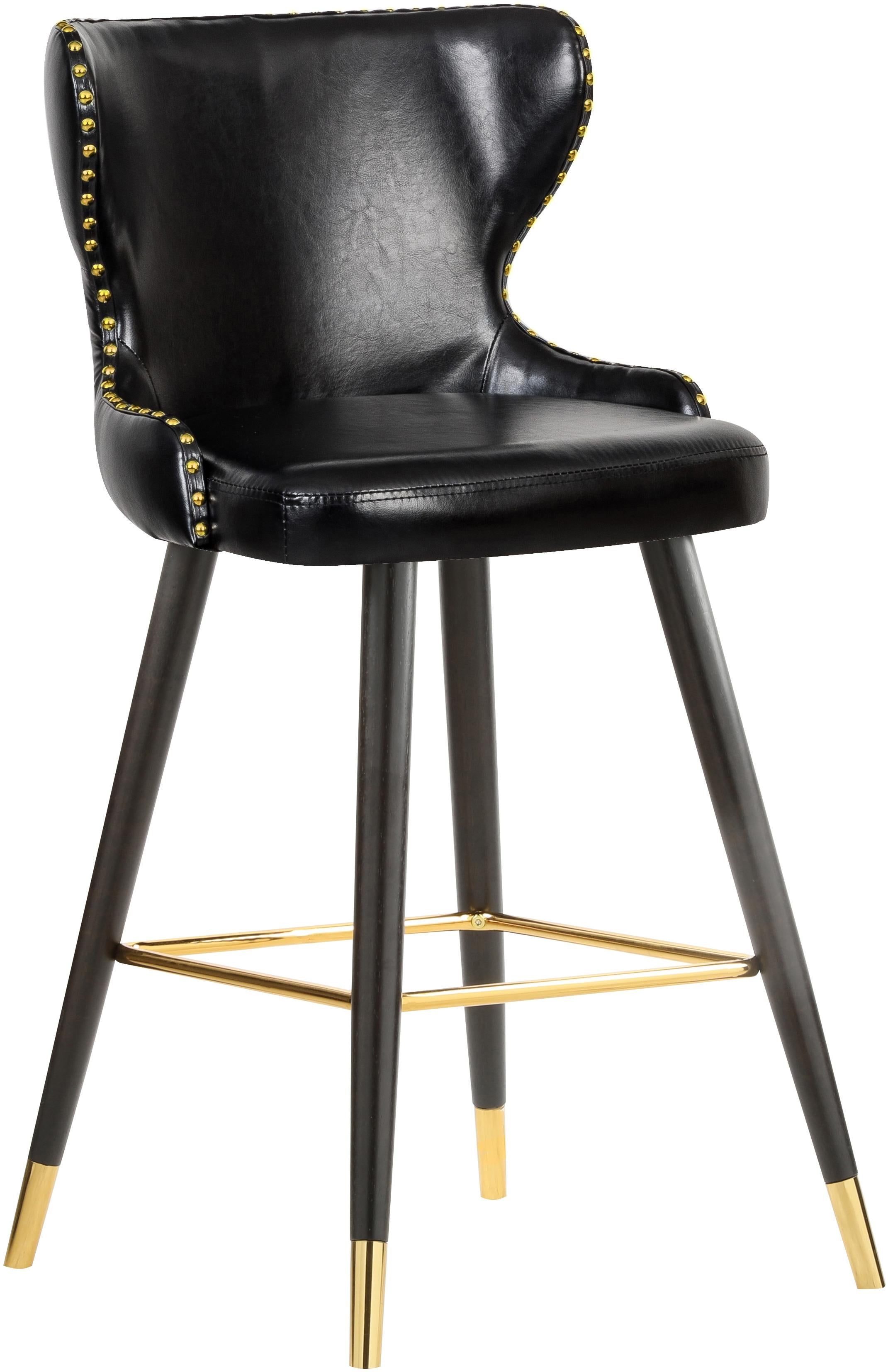 Hendrix Black Faux Leather Counter/Bar Stool - Luxury Home Furniture (MI)