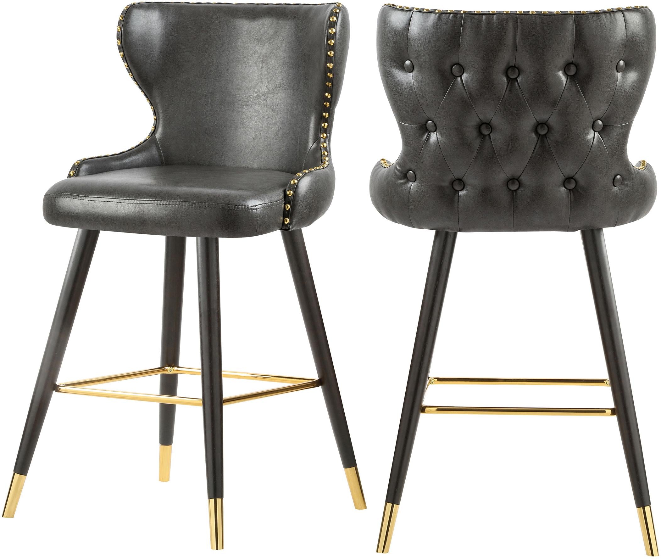 Hendrix Grey Faux Leather Counter/Bar Stool - Luxury Home Furniture (MI)
