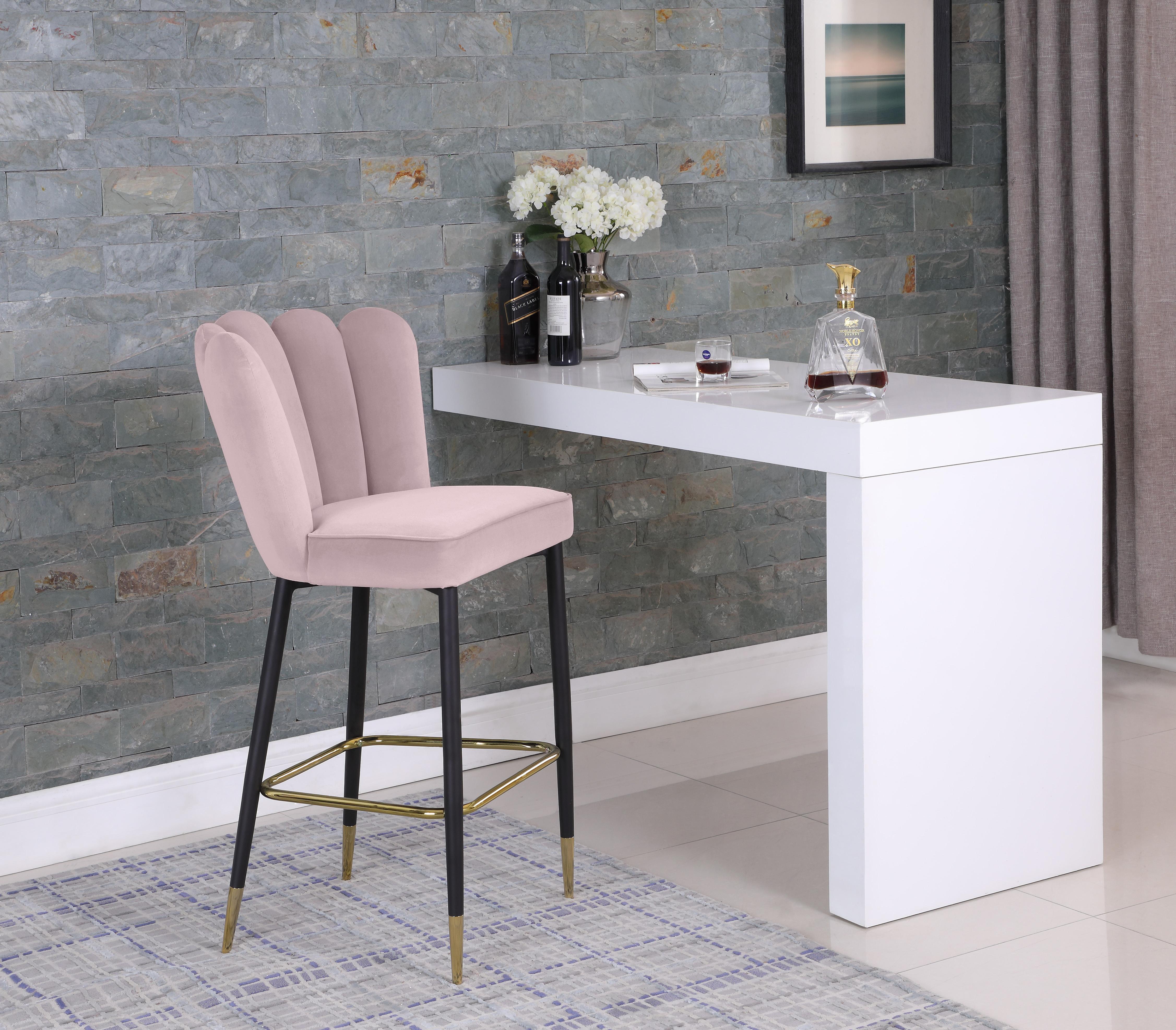 Lily Pink Velvet Stool - Luxury Home Furniture (MI)