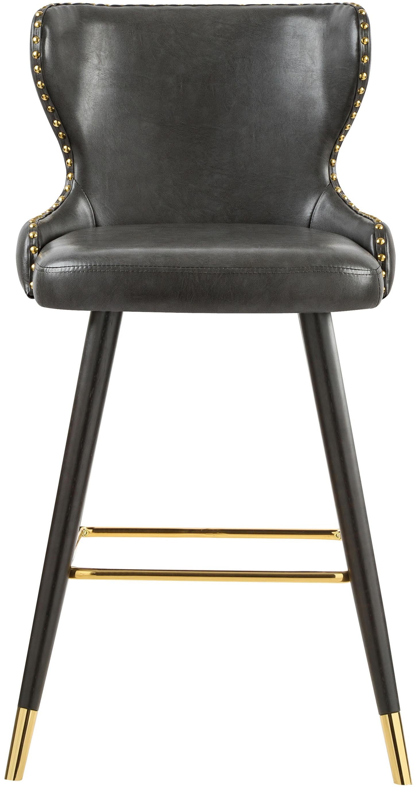 Hendrix Grey Faux Leather Counter/Bar Stool - Luxury Home Furniture (MI)