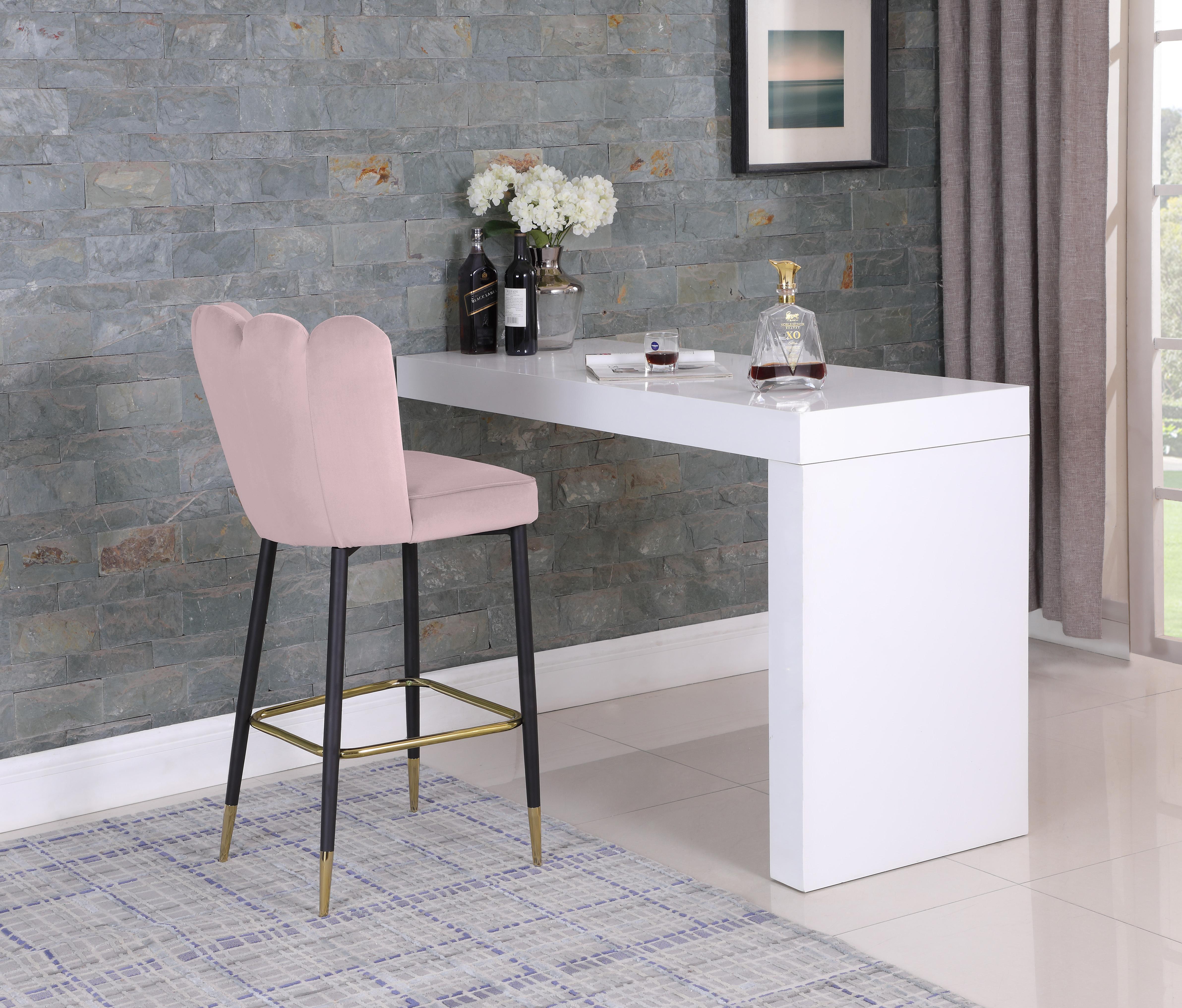 Lily Pink Velvet Stool - Luxury Home Furniture (MI)