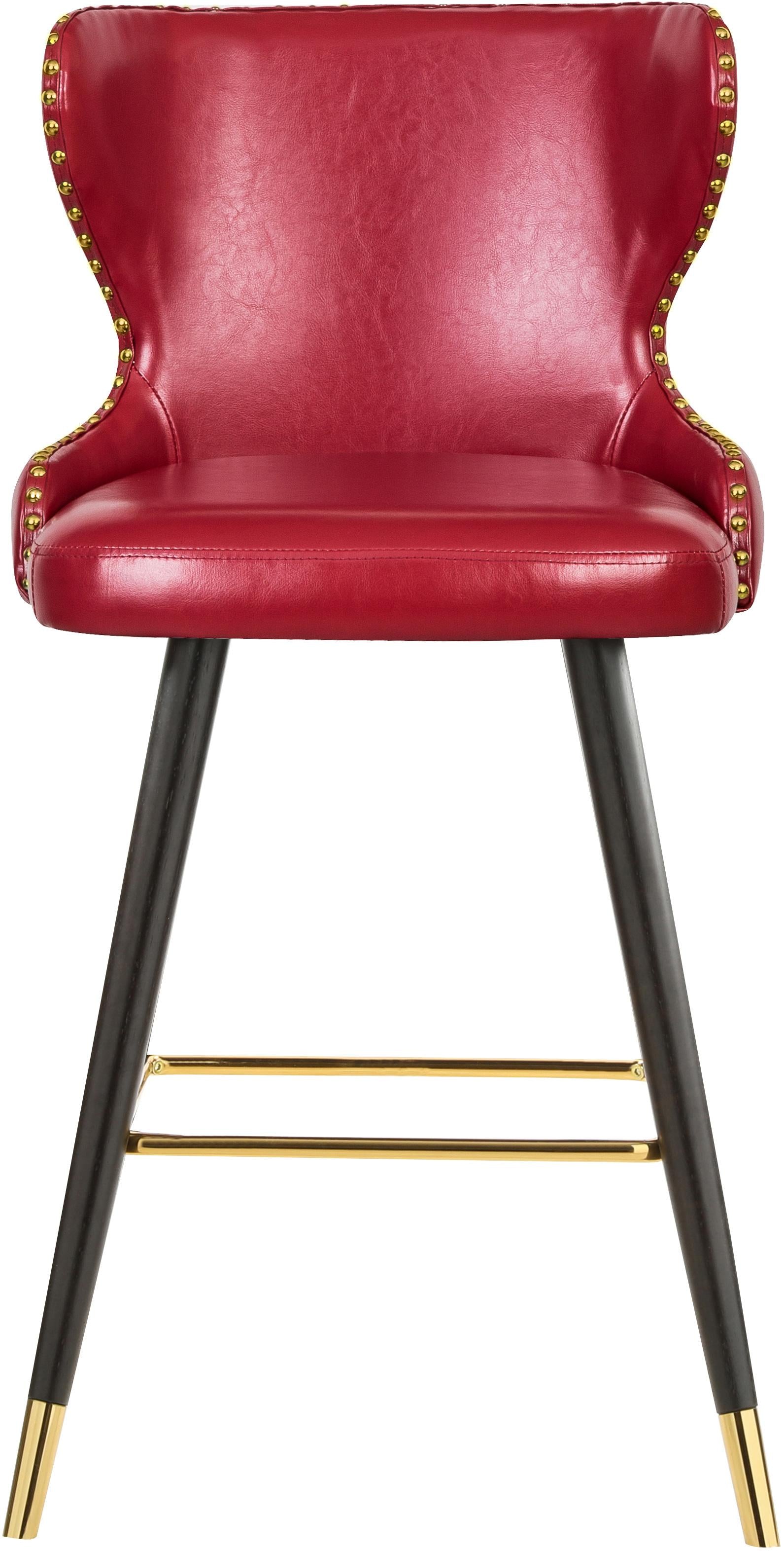 Hendrix Red Faux Leather Counter/Bar Stool - Luxury Home Furniture (MI)