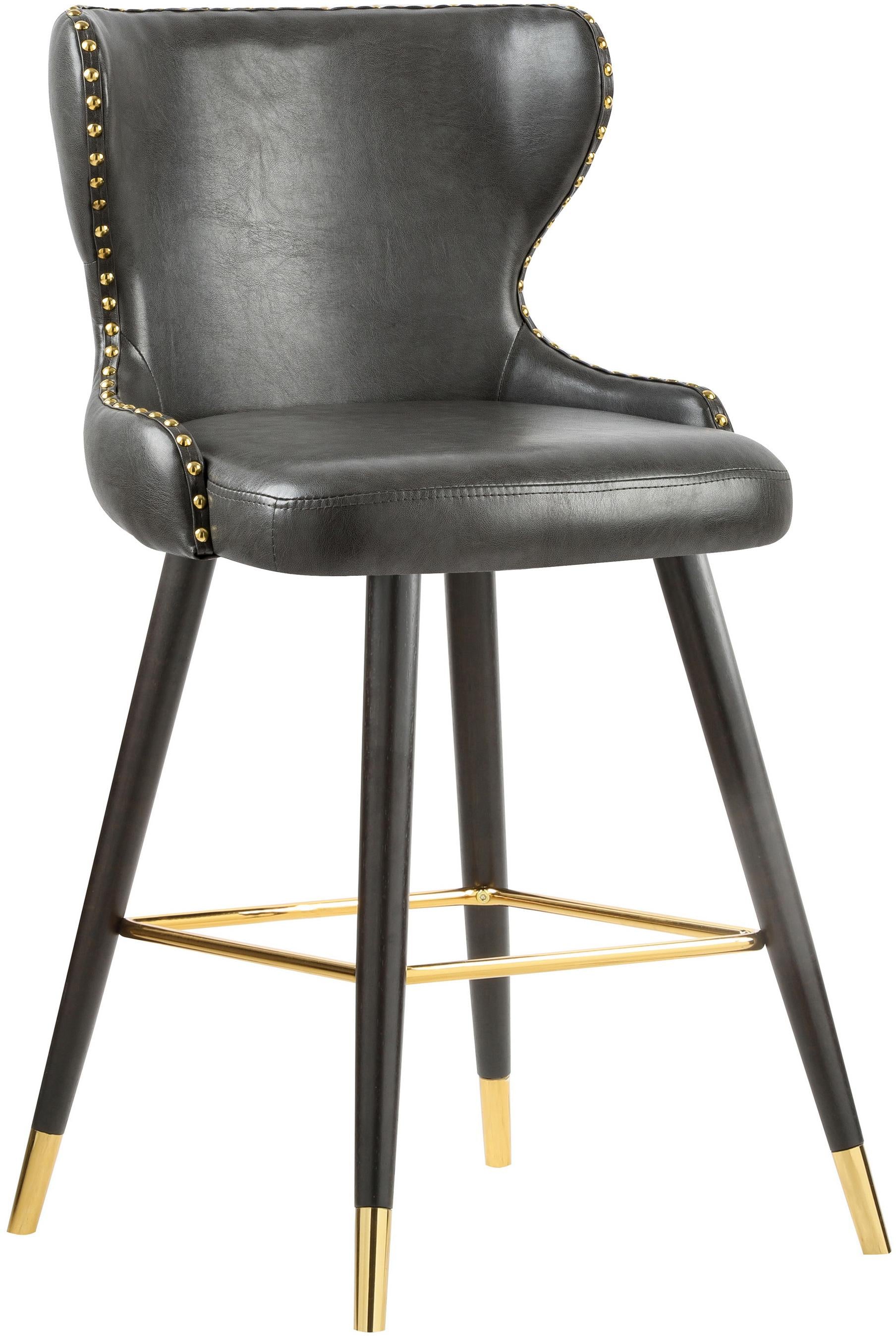 Hendrix Grey Faux Leather Counter/Bar Stool - Luxury Home Furniture (MI)