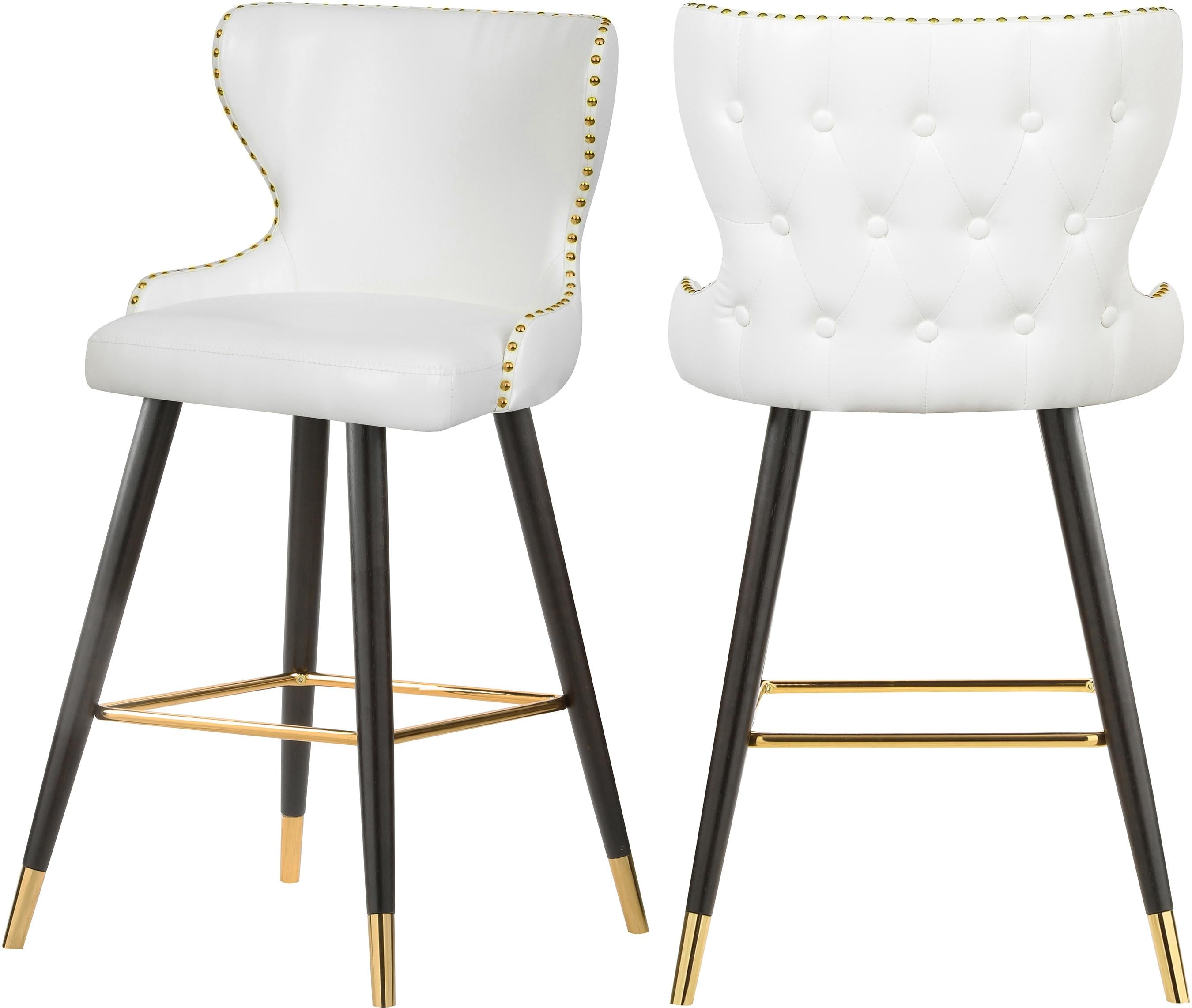Hendrix White Faux Leather Counter/Bar Stool - Luxury Home Furniture (MI)