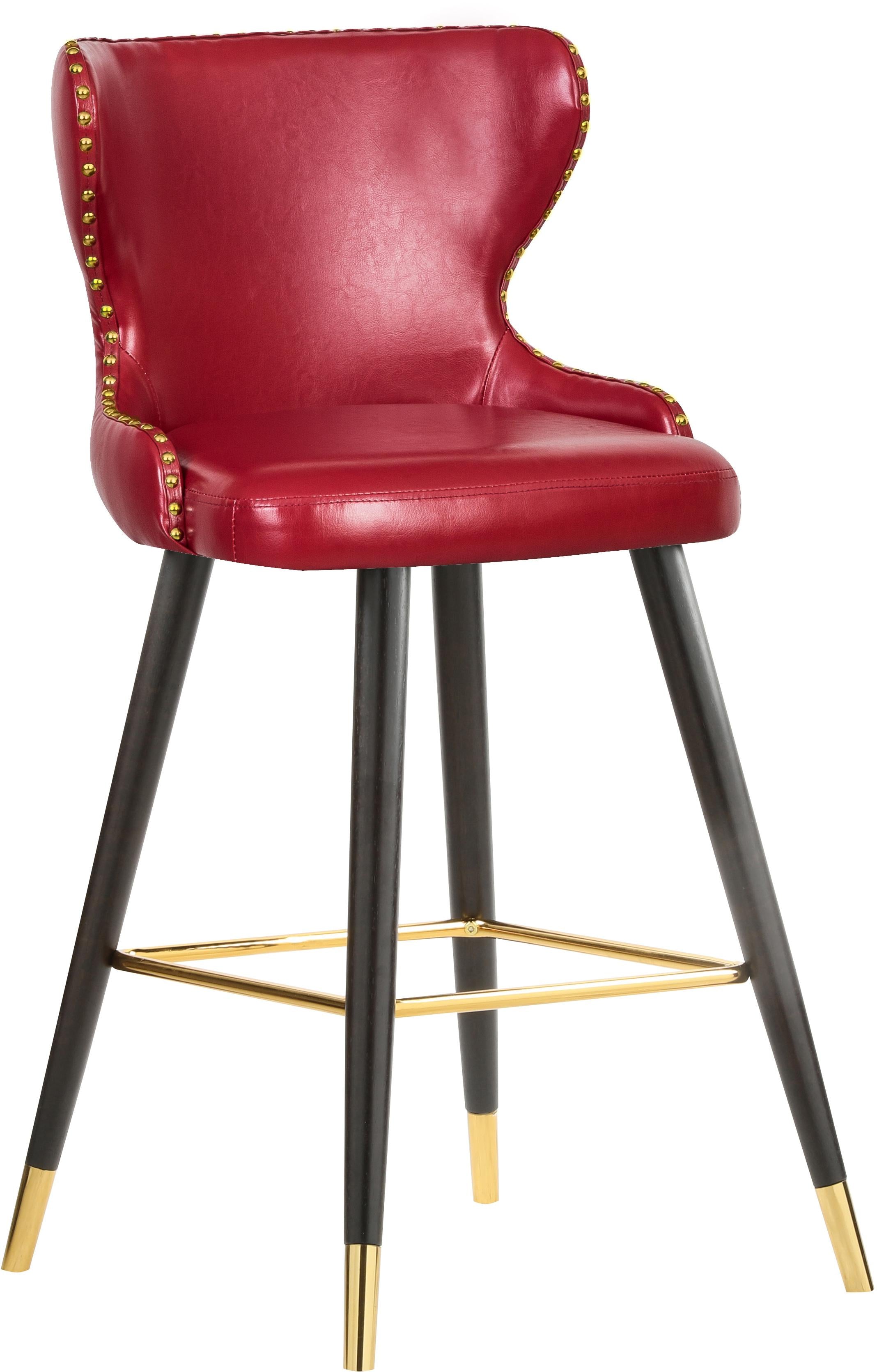 Hendrix Red Faux Leather Counter/Bar Stool - Luxury Home Furniture (MI)