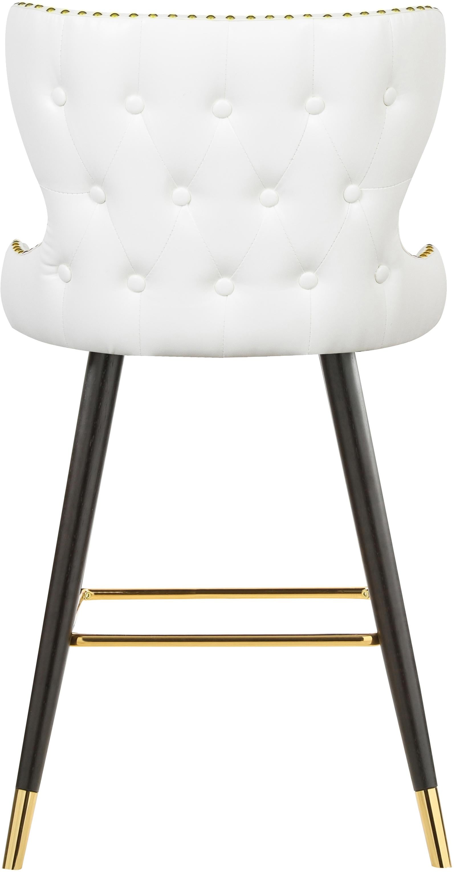 Hendrix White Faux Leather Counter/Bar Stool - Luxury Home Furniture (MI)