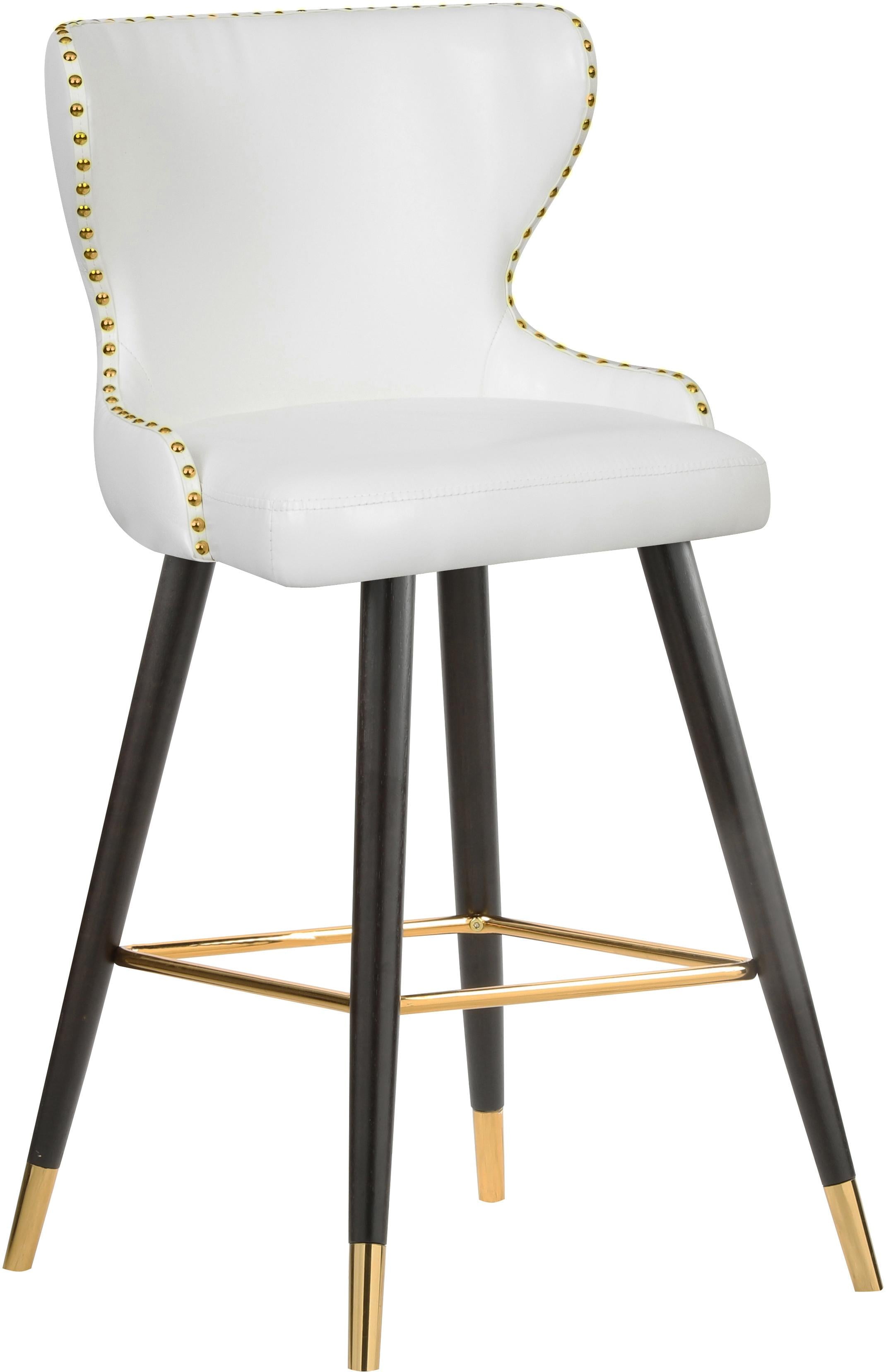 Hendrix White Faux Leather Counter/Bar Stool - Luxury Home Furniture (MI)