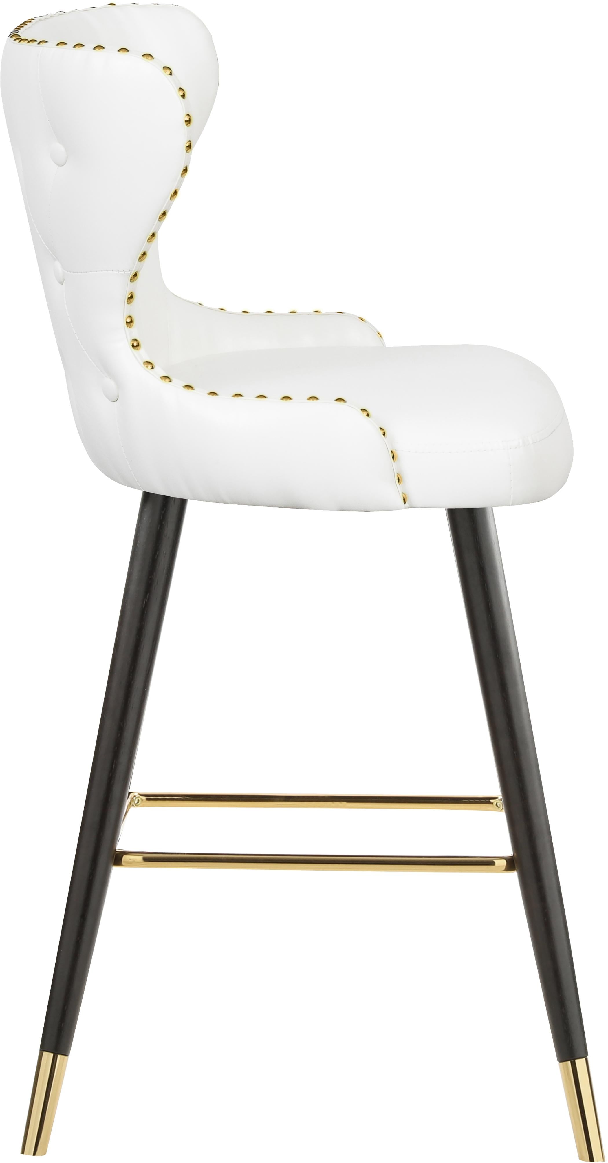 Hendrix White Faux Leather Counter/Bar Stool - Luxury Home Furniture (MI)