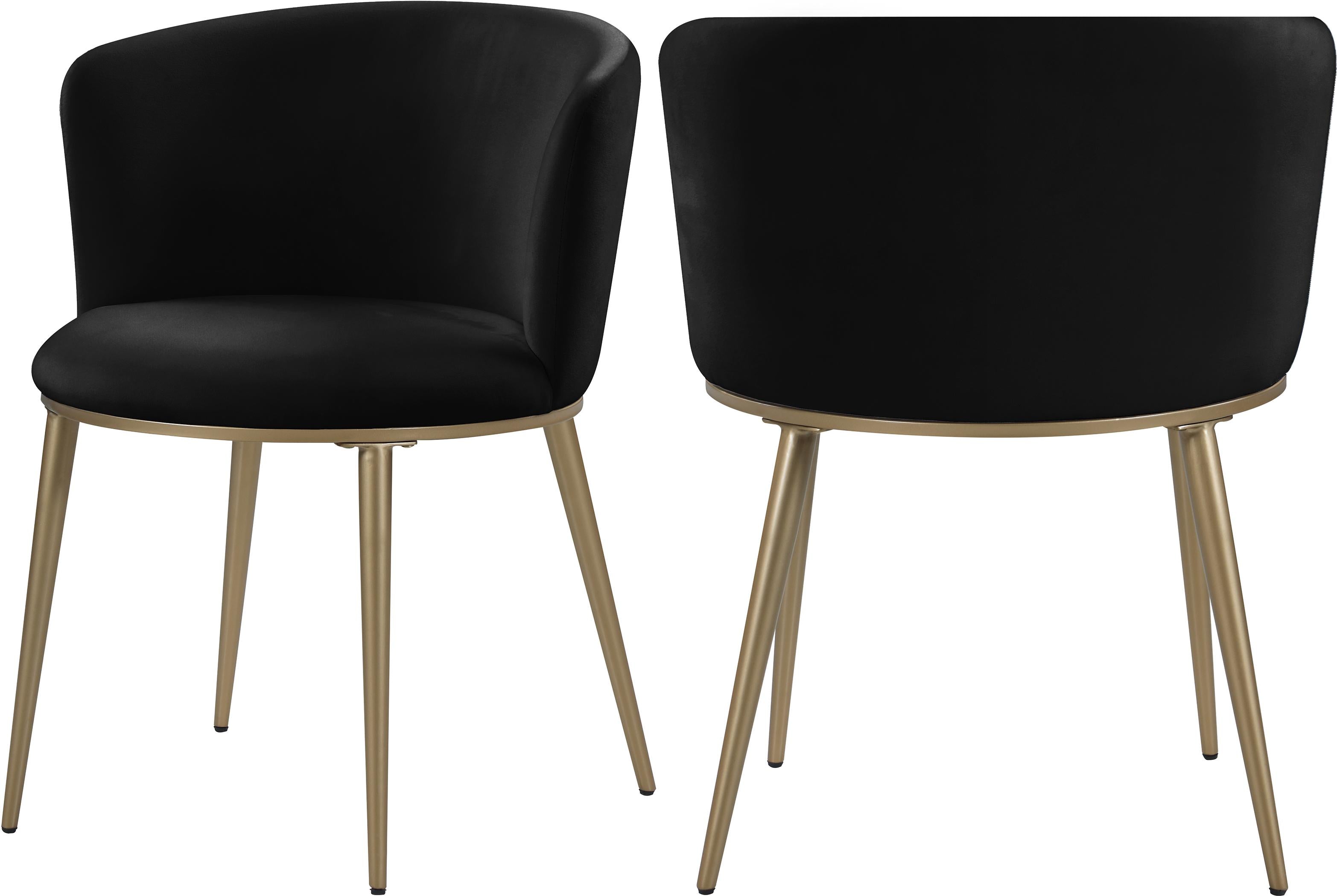 Skylar Black Velvet Dining Chair - Luxury Home Furniture (MI)