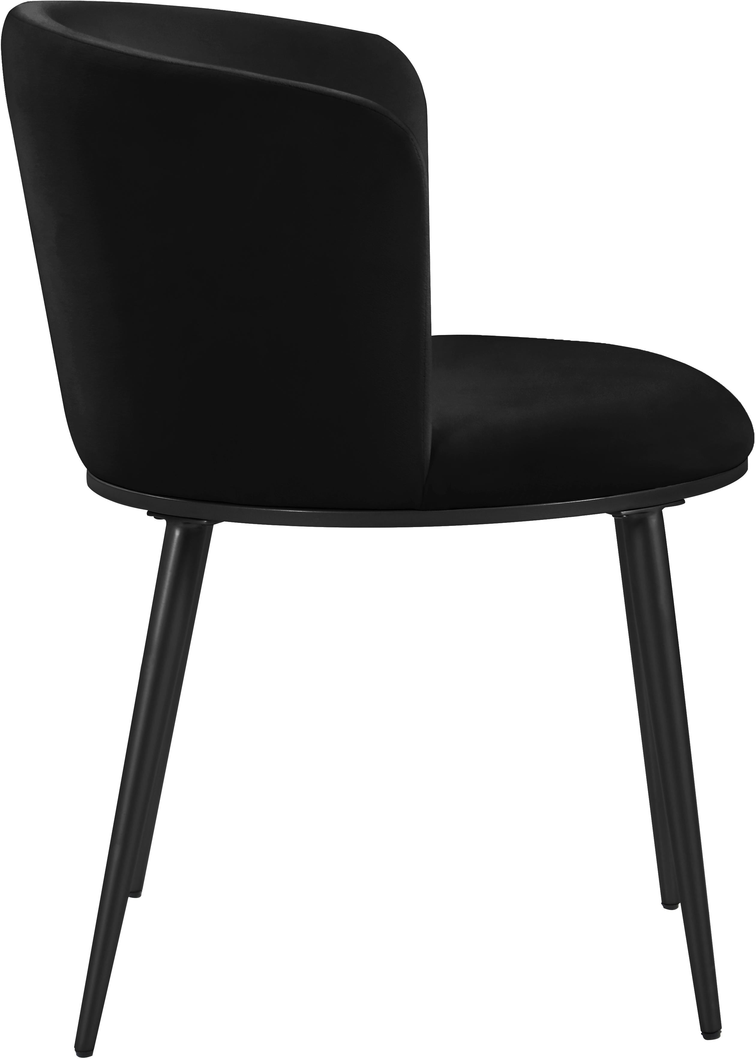 Skylar Black Velvet Dining Chair - Luxury Home Furniture (MI)