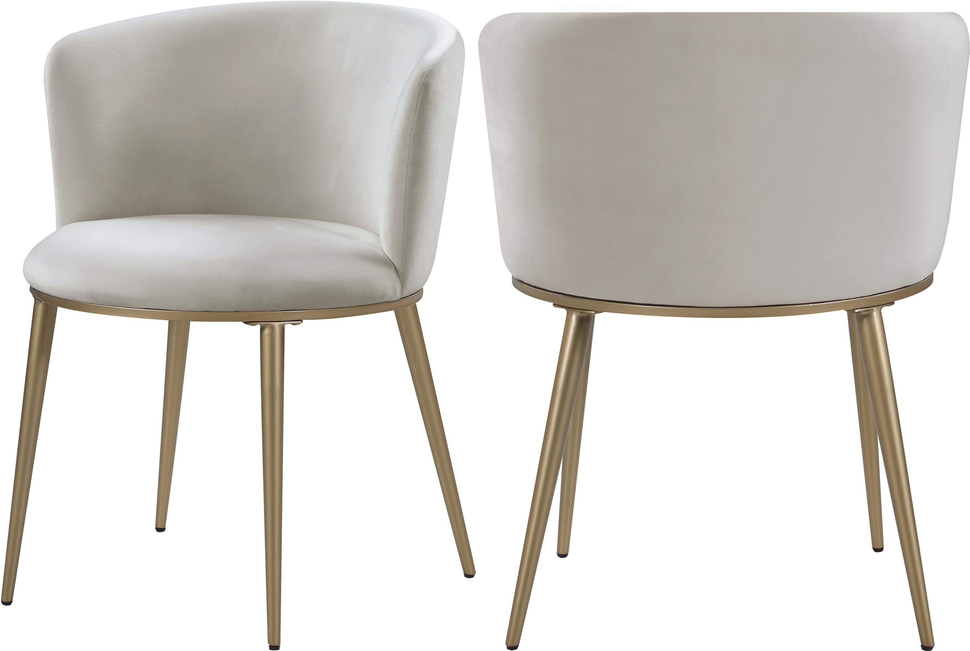 Skylar Cream Velvet Dining Chair - Luxury Home Furniture (MI)