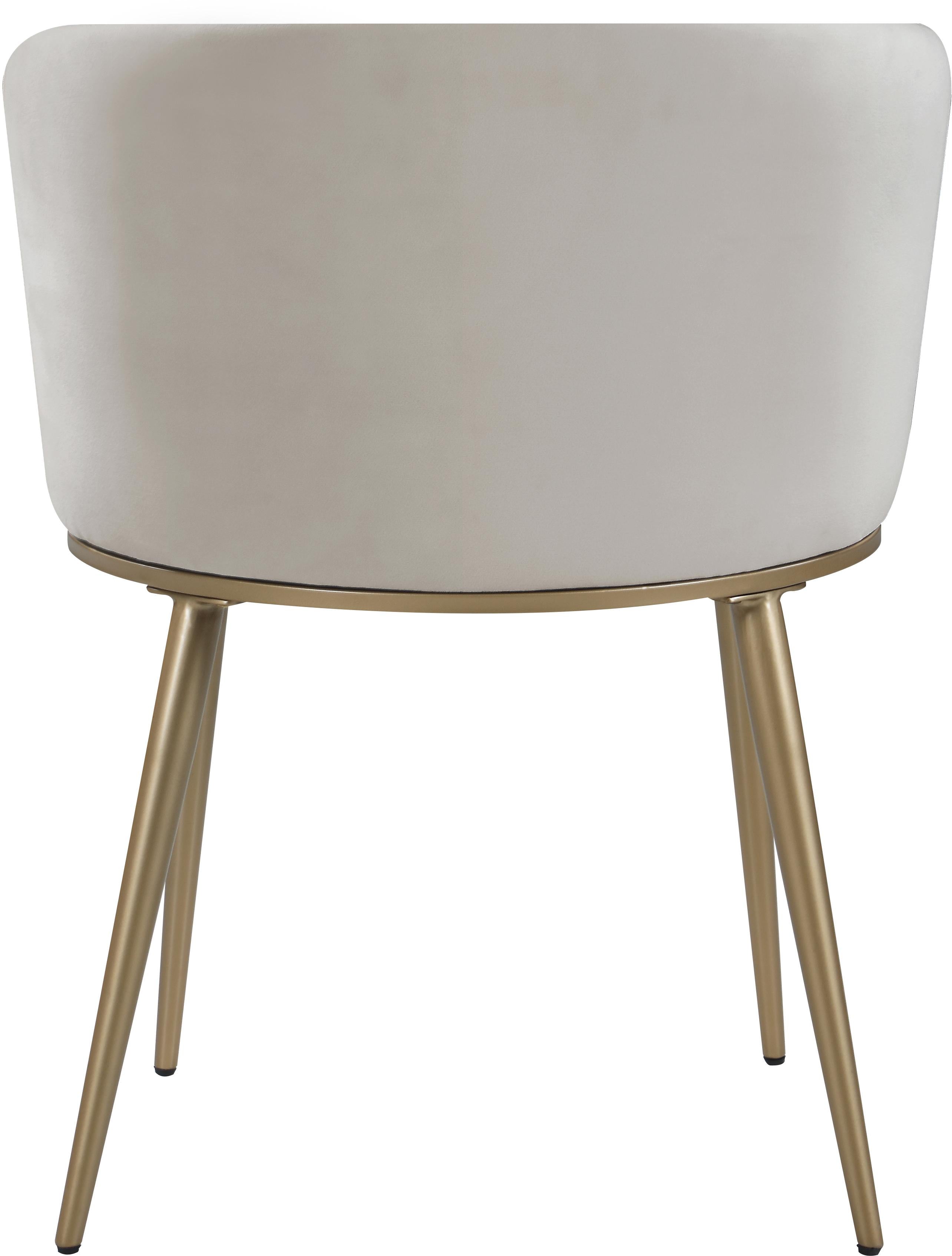 Skylar Cream Velvet Dining Chair - Luxury Home Furniture (MI)