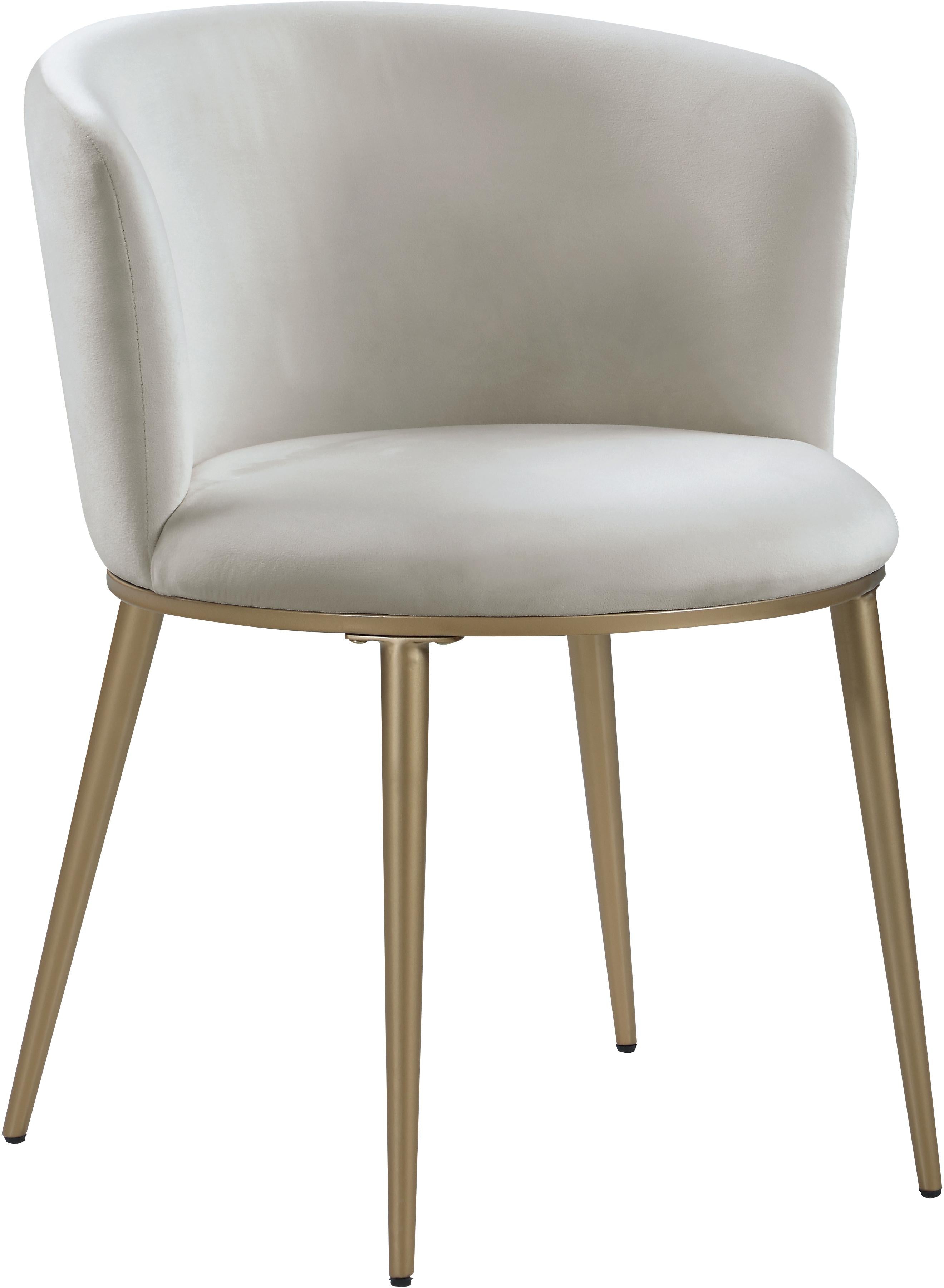 Skylar Cream Velvet Dining Chair - Luxury Home Furniture (MI)