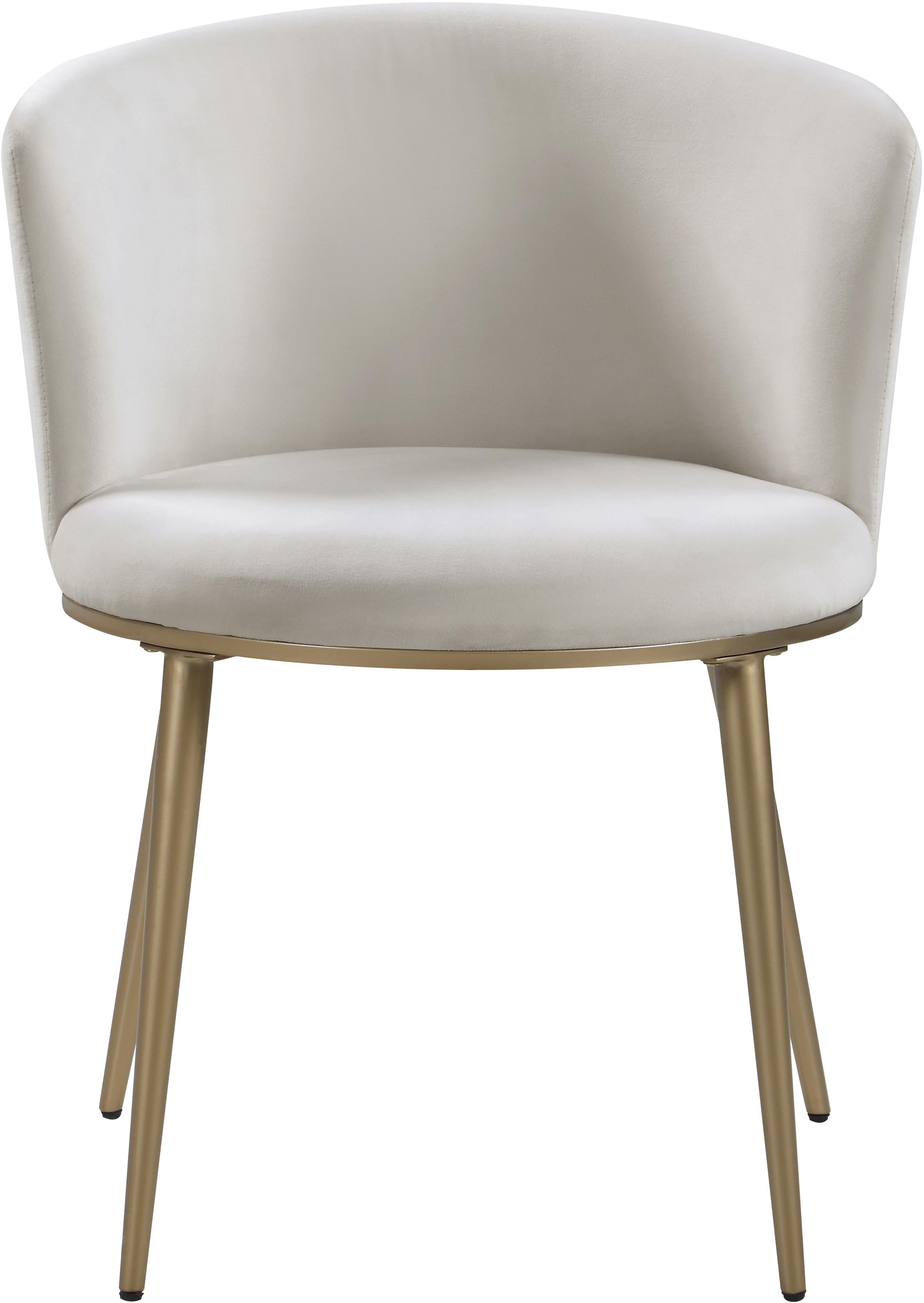 Skylar Cream Velvet Dining Chair - Luxury Home Furniture (MI)
