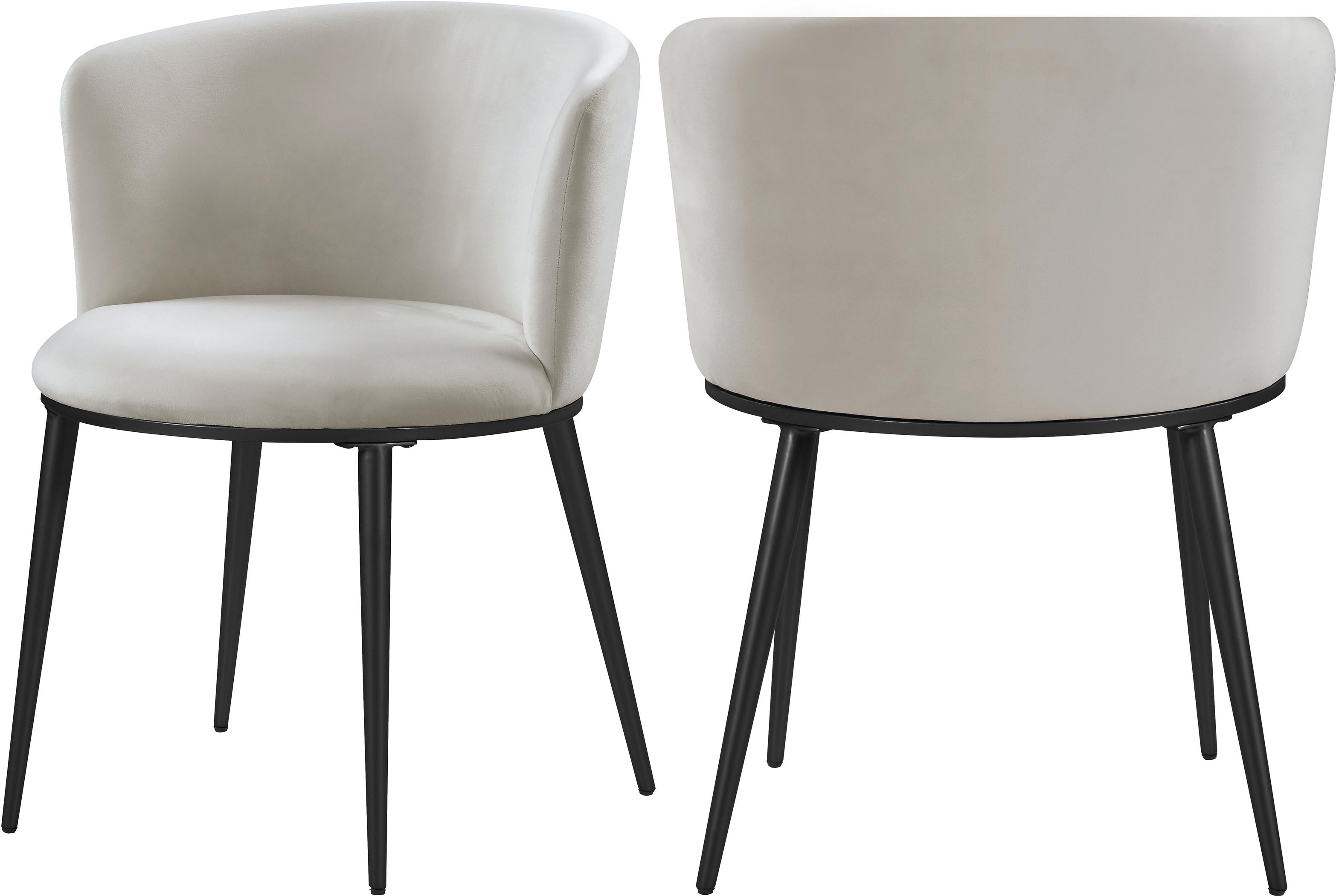 Skylar Cream Velvet Dining Chair - Luxury Home Furniture (MI)
