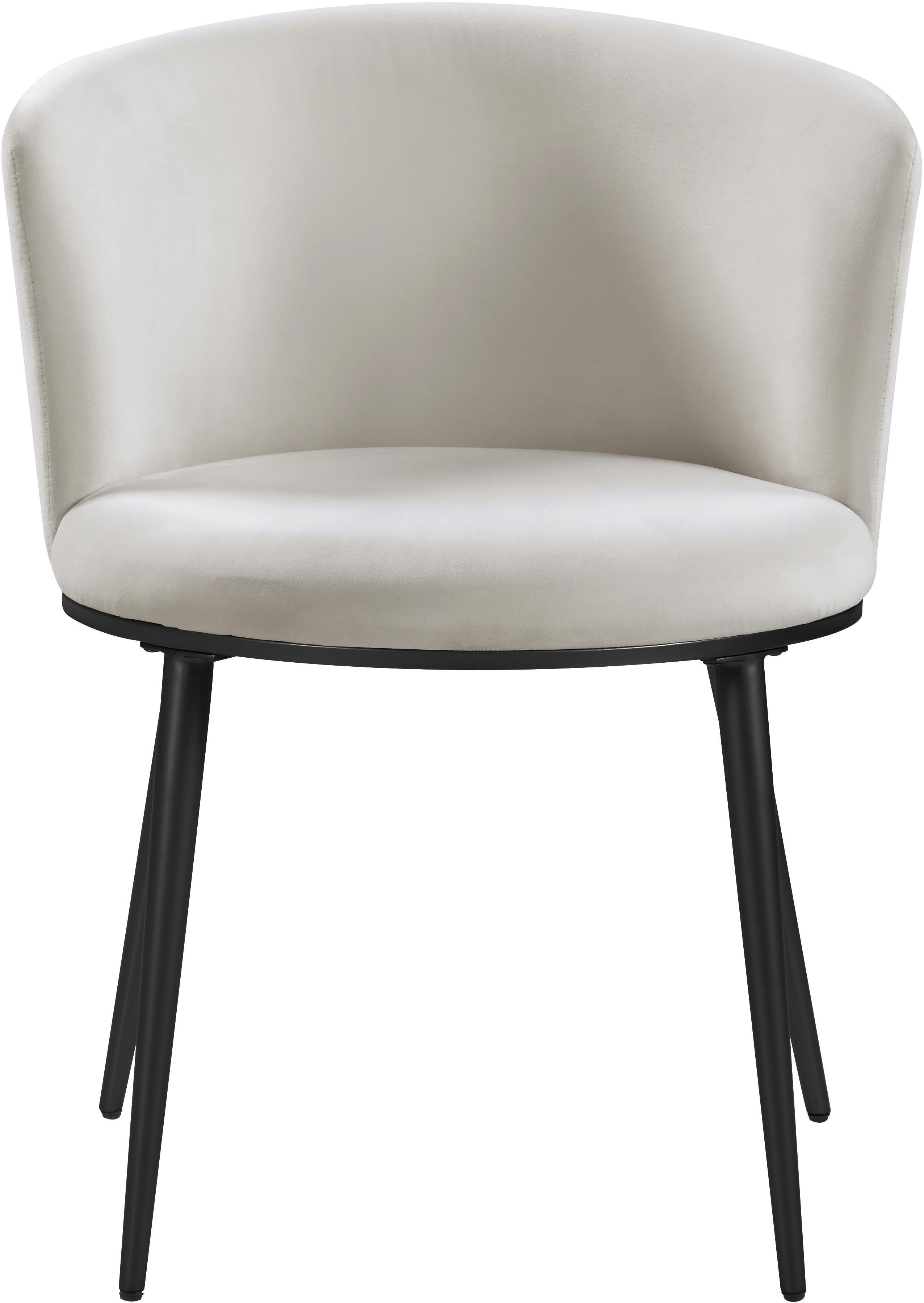 Skylar Cream Velvet Dining Chair - Luxury Home Furniture (MI)