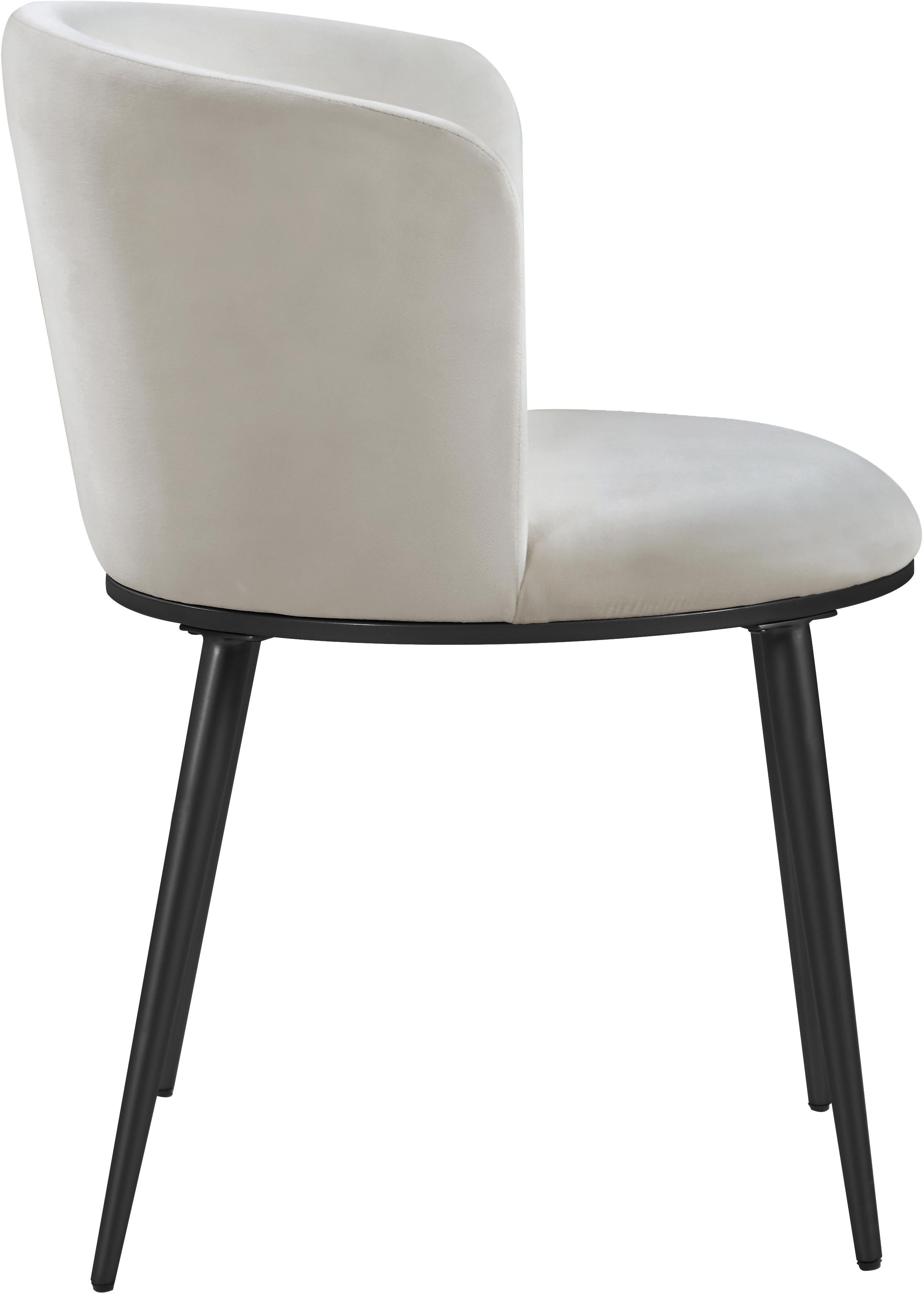 Skylar Cream Velvet Dining Chair - Luxury Home Furniture (MI)