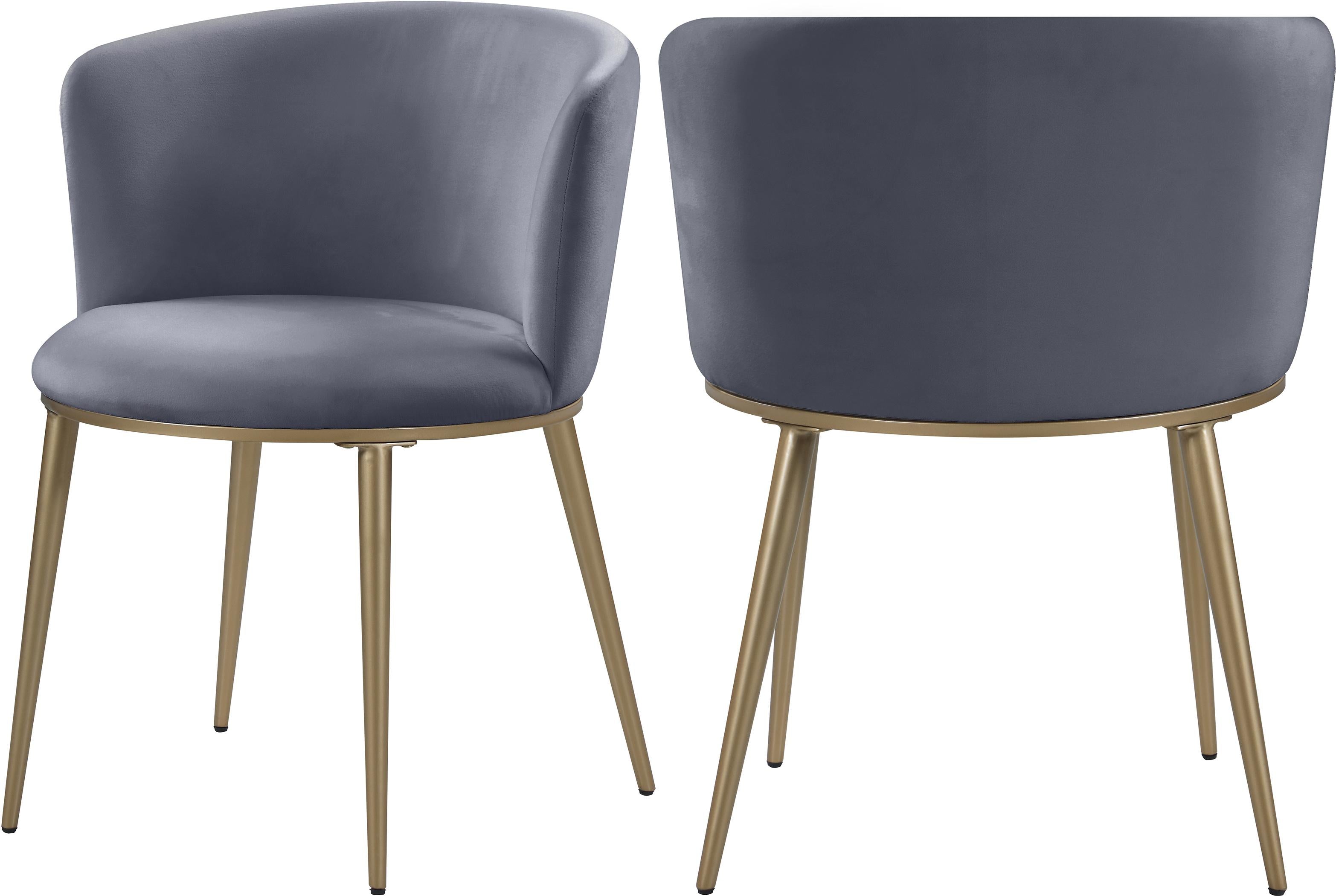 Skylar Grey Velvet Dining Chair - Luxury Home Furniture (MI)