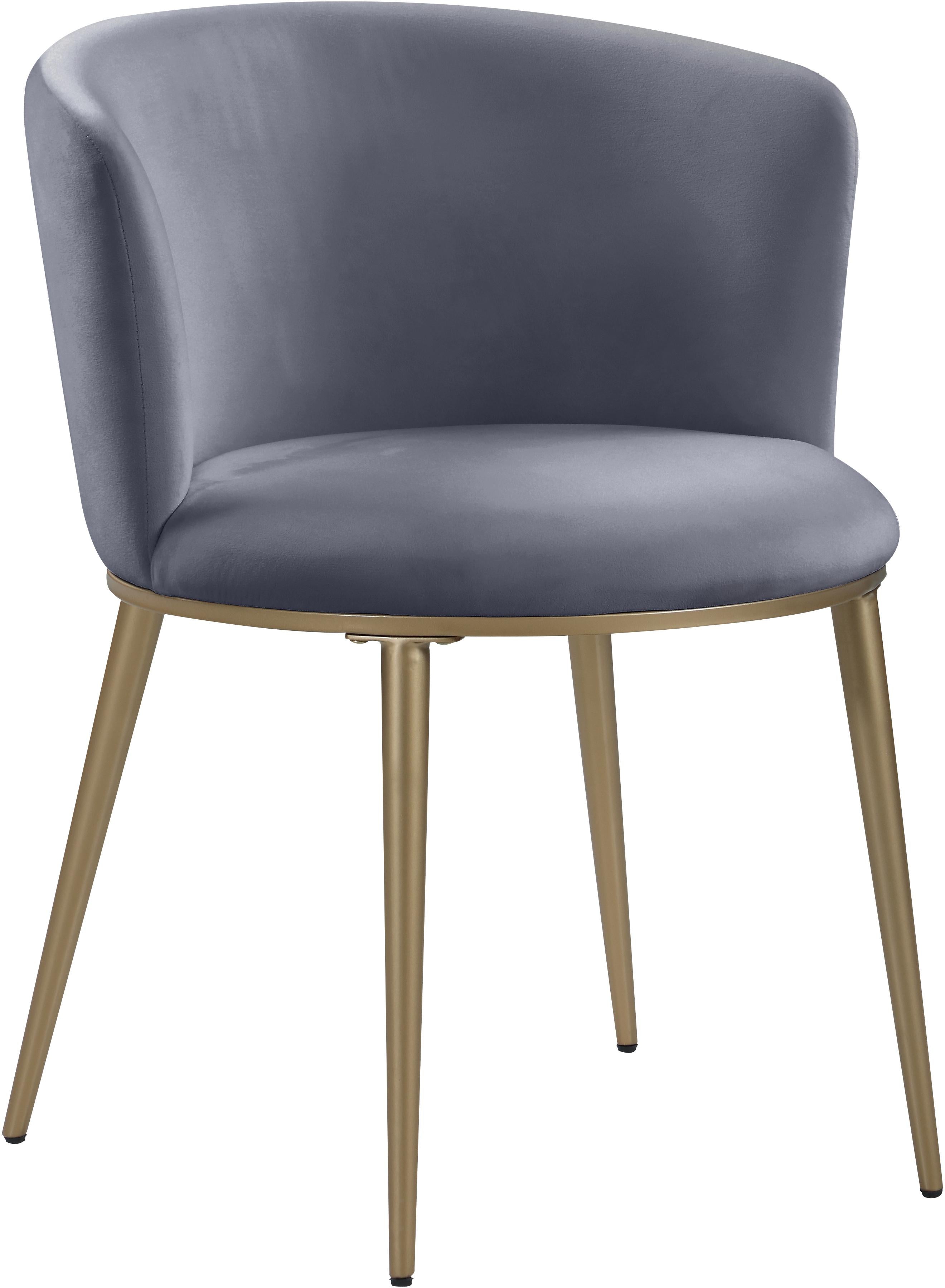 Skylar Grey Velvet Dining Chair - Luxury Home Furniture (MI)