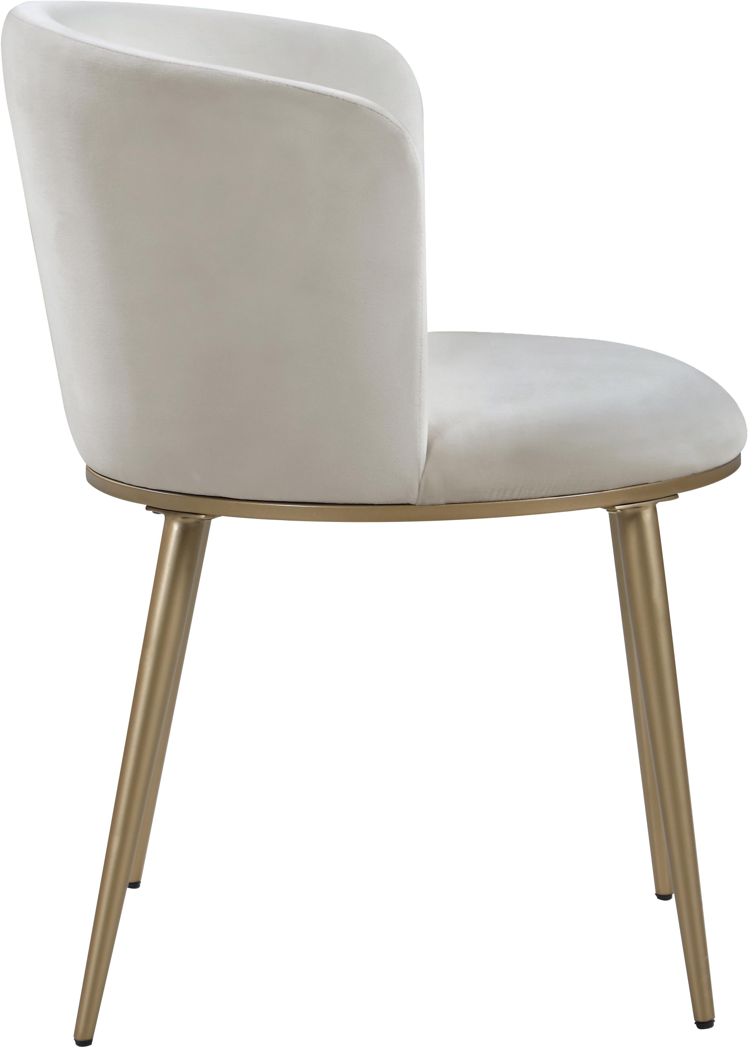 Skylar Cream Velvet Dining Chair - Luxury Home Furniture (MI)