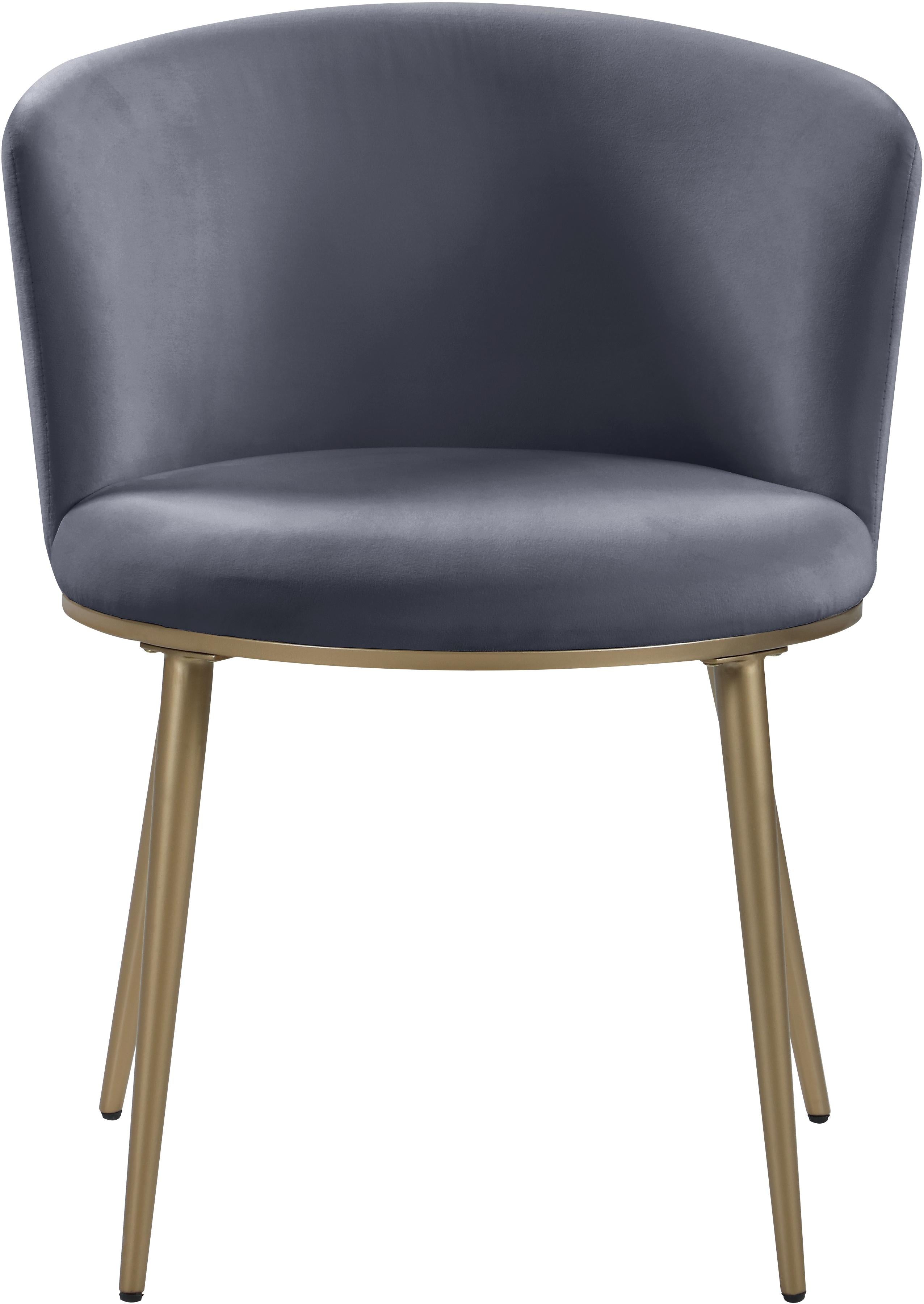 Skylar Grey Velvet Dining Chair - Luxury Home Furniture (MI)