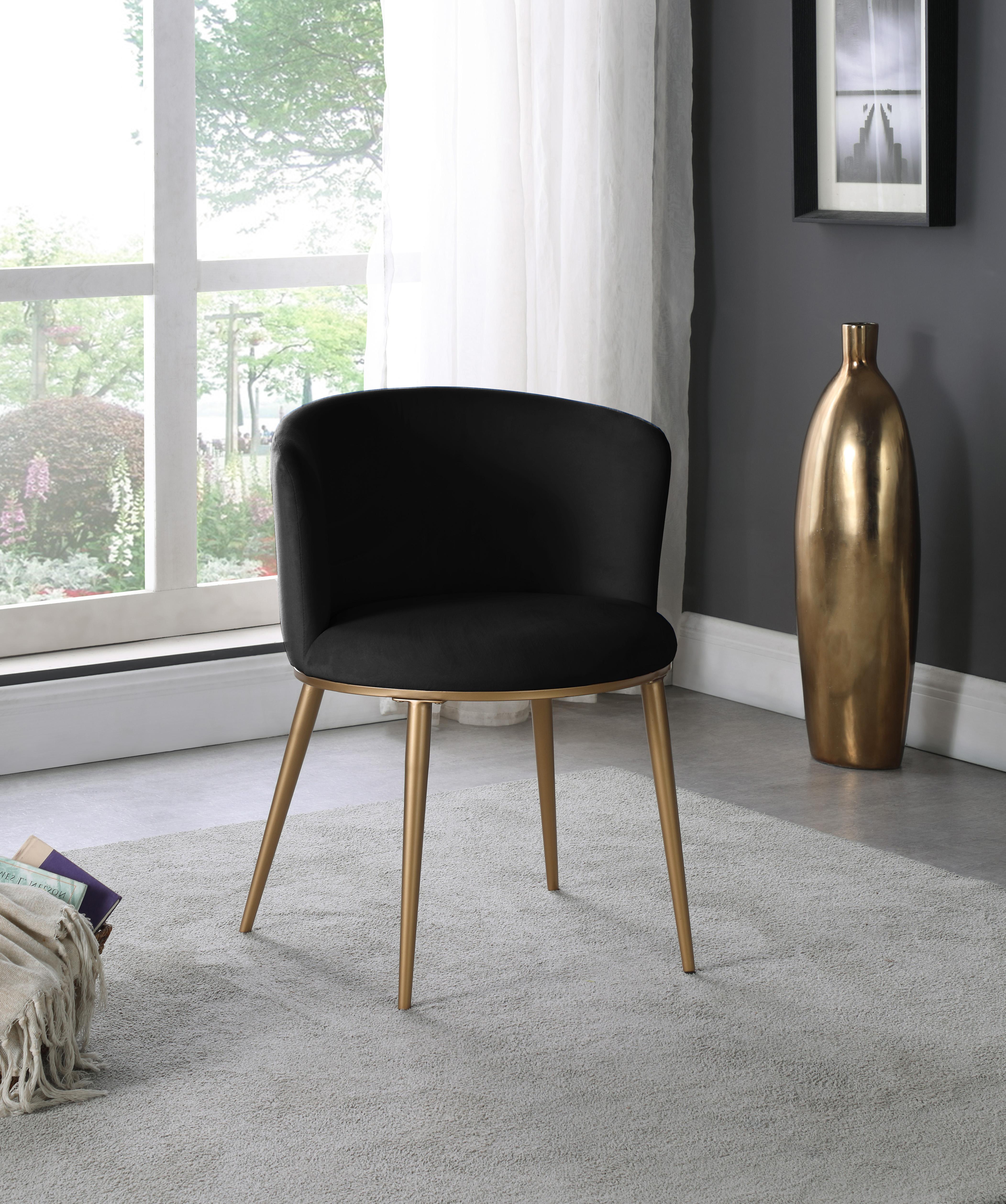 Skylar Black Velvet Dining Chair - Luxury Home Furniture (MI)