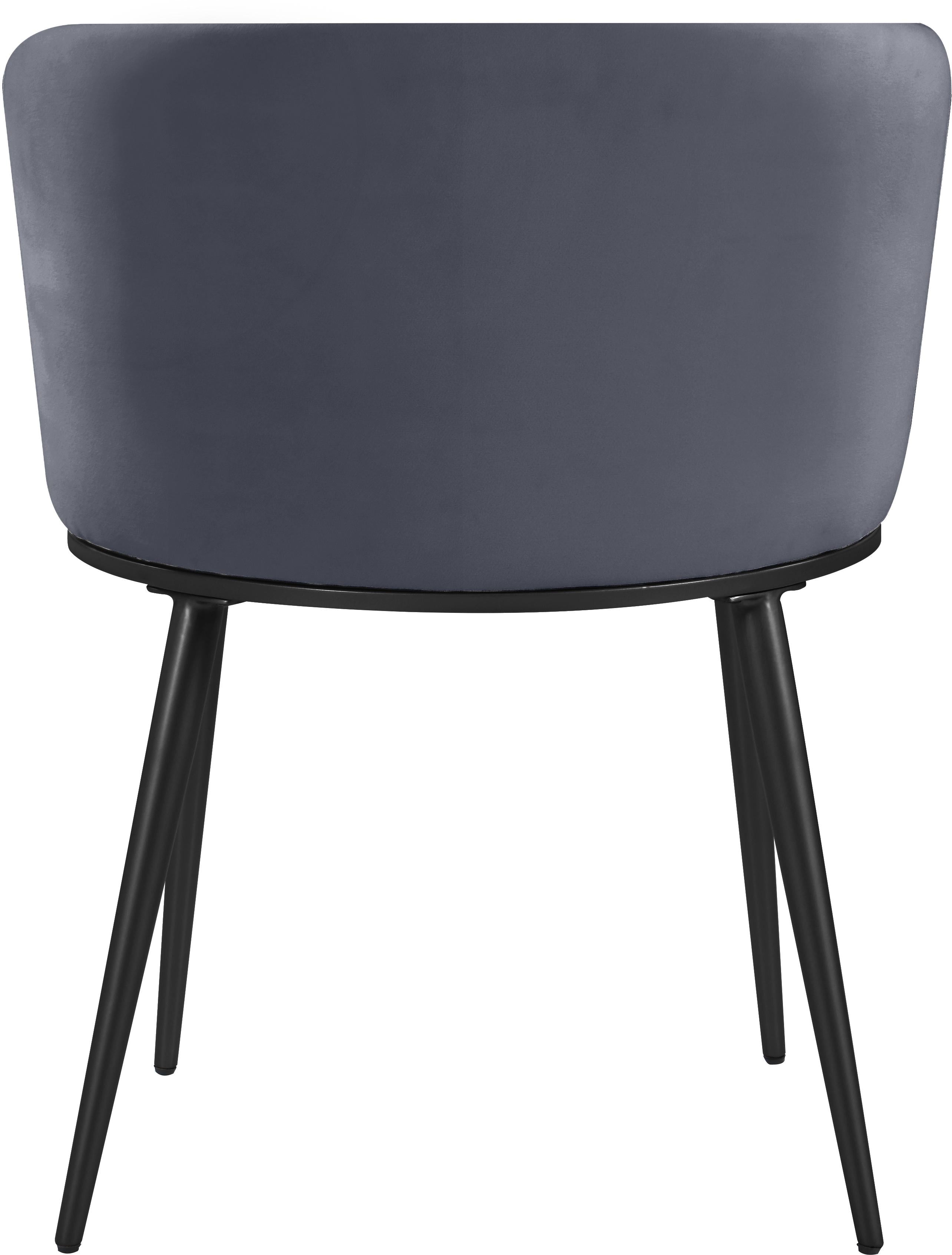 Skylar Grey Velvet Dining Chair - Luxury Home Furniture (MI)