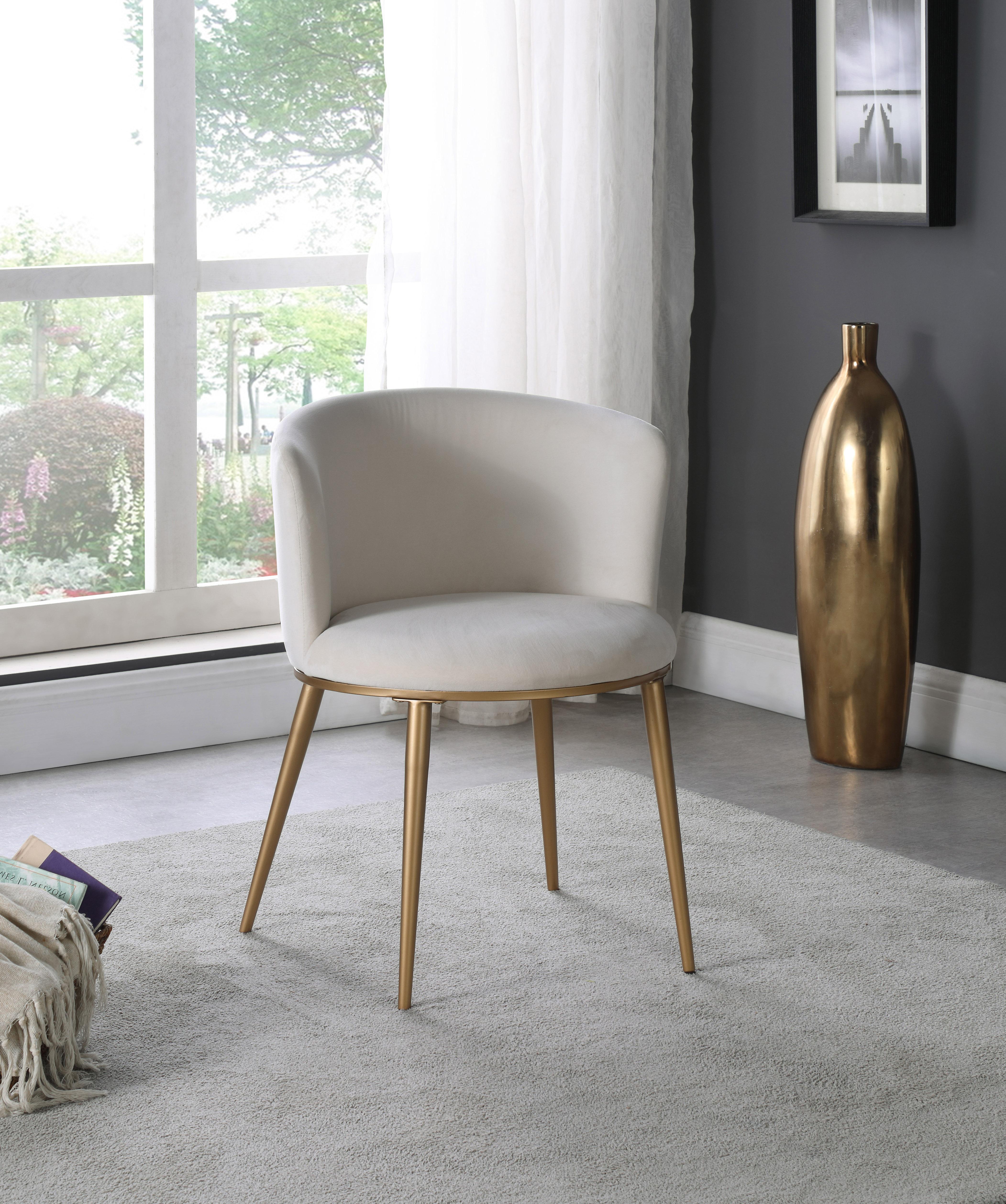 Skylar Cream Velvet Dining Chair - Luxury Home Furniture (MI)