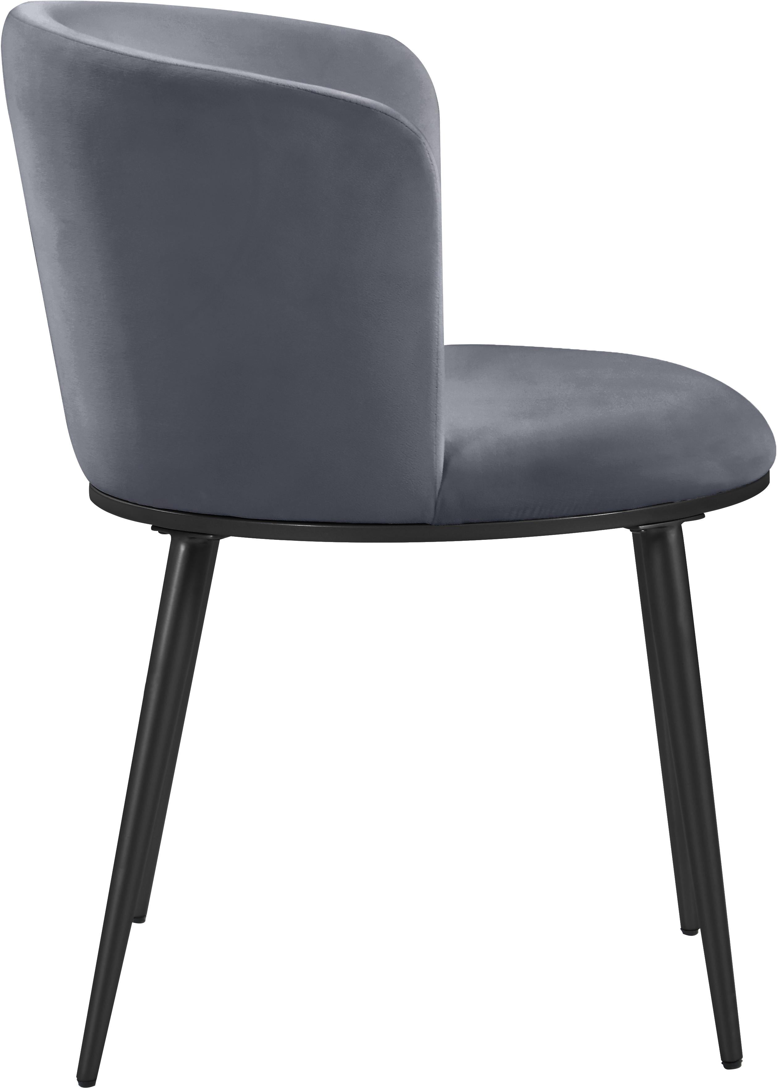 Skylar Grey Velvet Dining Chair - Luxury Home Furniture (MI)