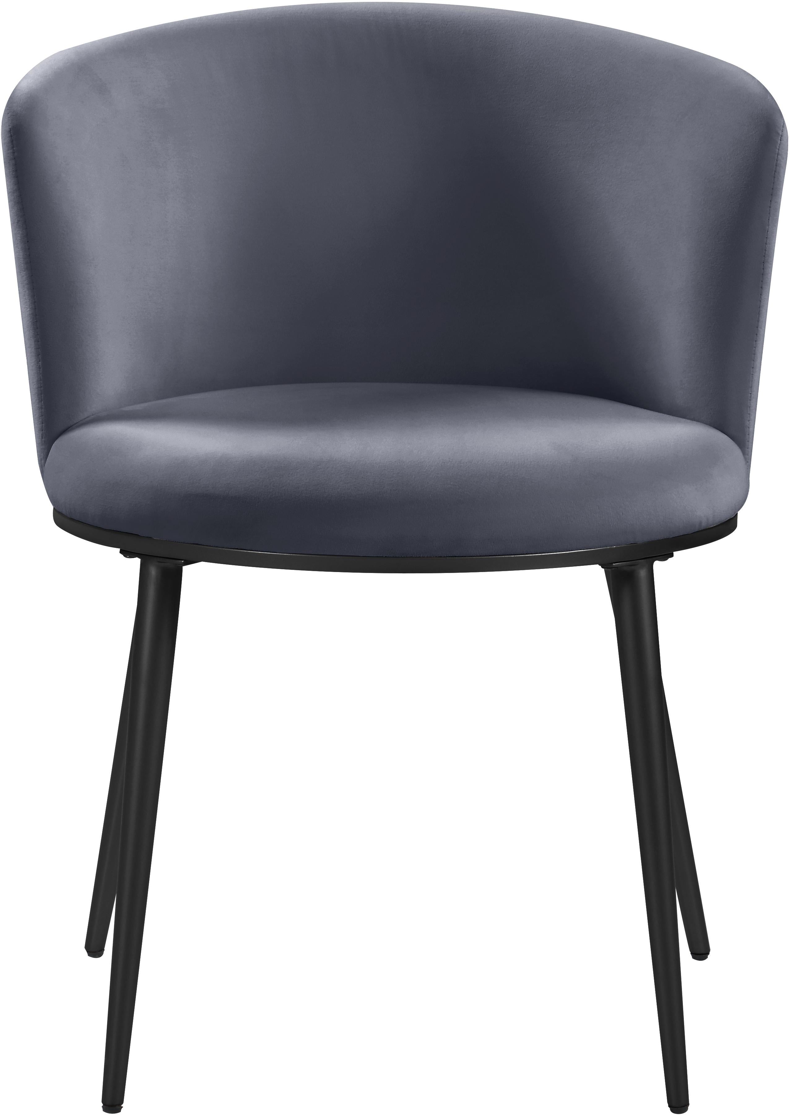 Skylar Grey Velvet Dining Chair - Luxury Home Furniture (MI)
