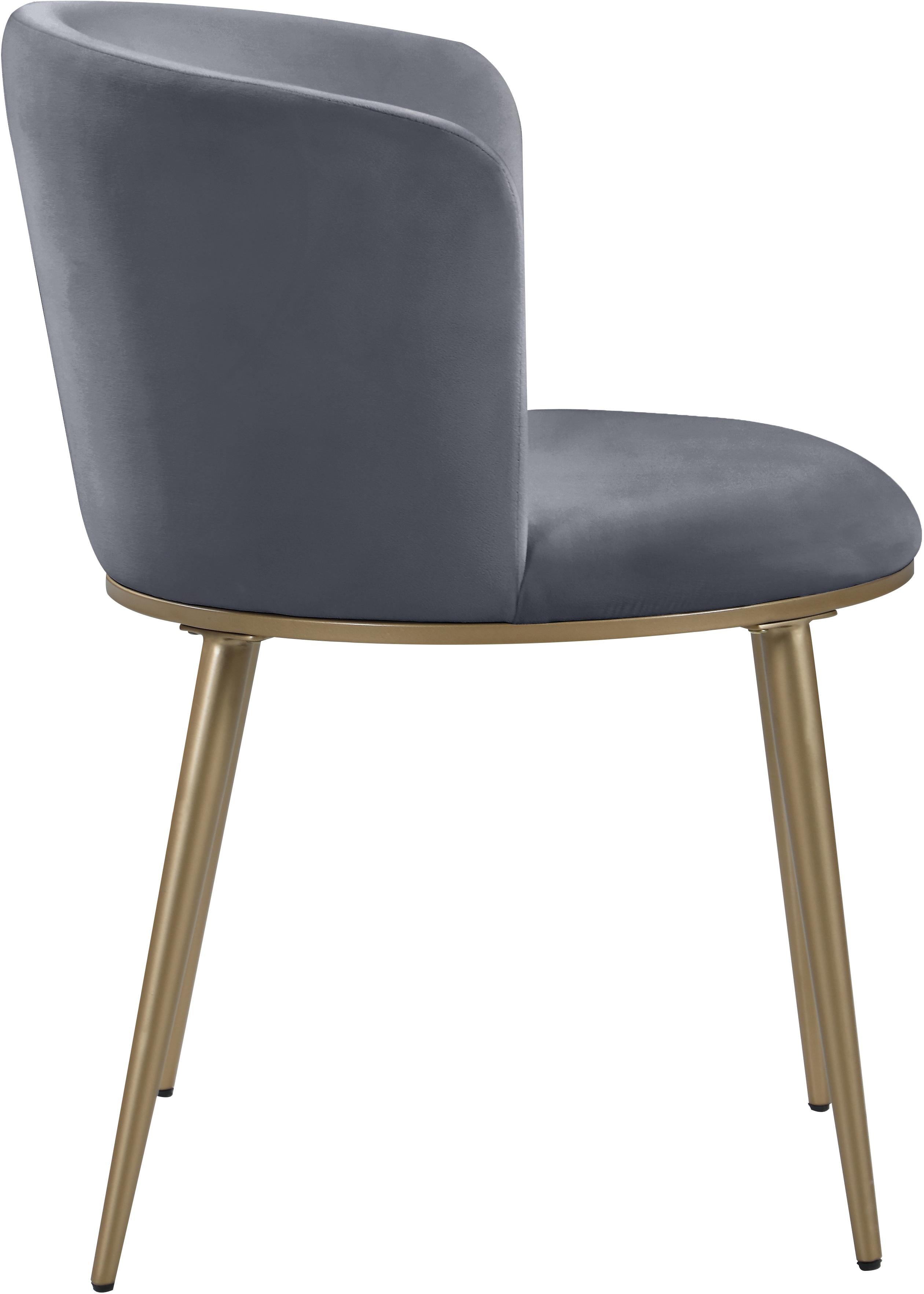 Skylar Grey Velvet Dining Chair - Luxury Home Furniture (MI)