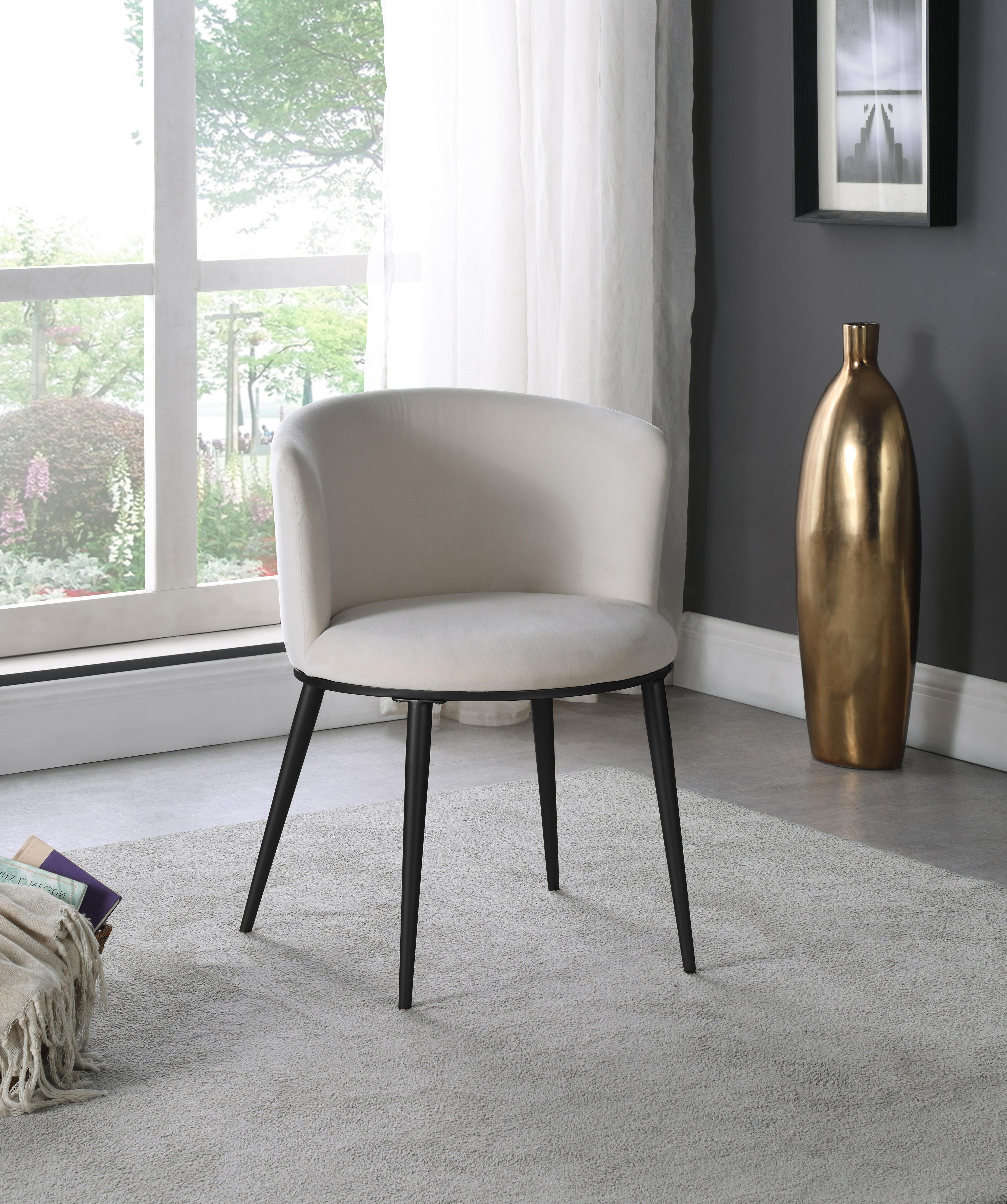 Skylar Cream Velvet Dining Chair - Luxury Home Furniture (MI)