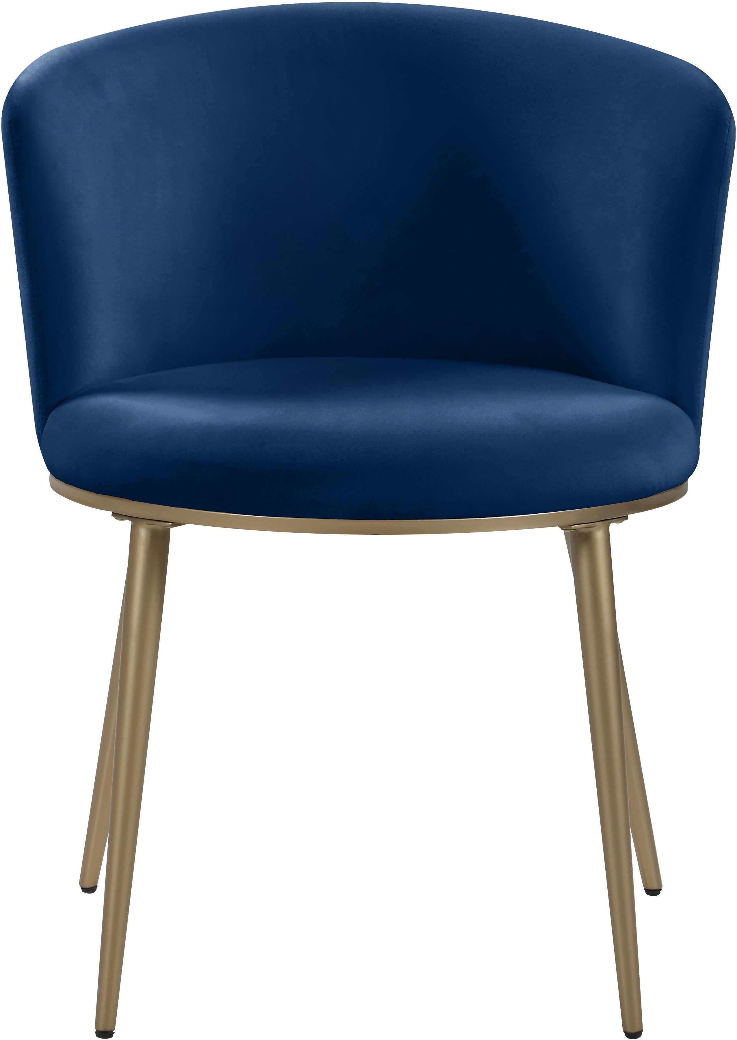 Skylar Navy Velvet Dining Chair - Luxury Home Furniture (MI)
