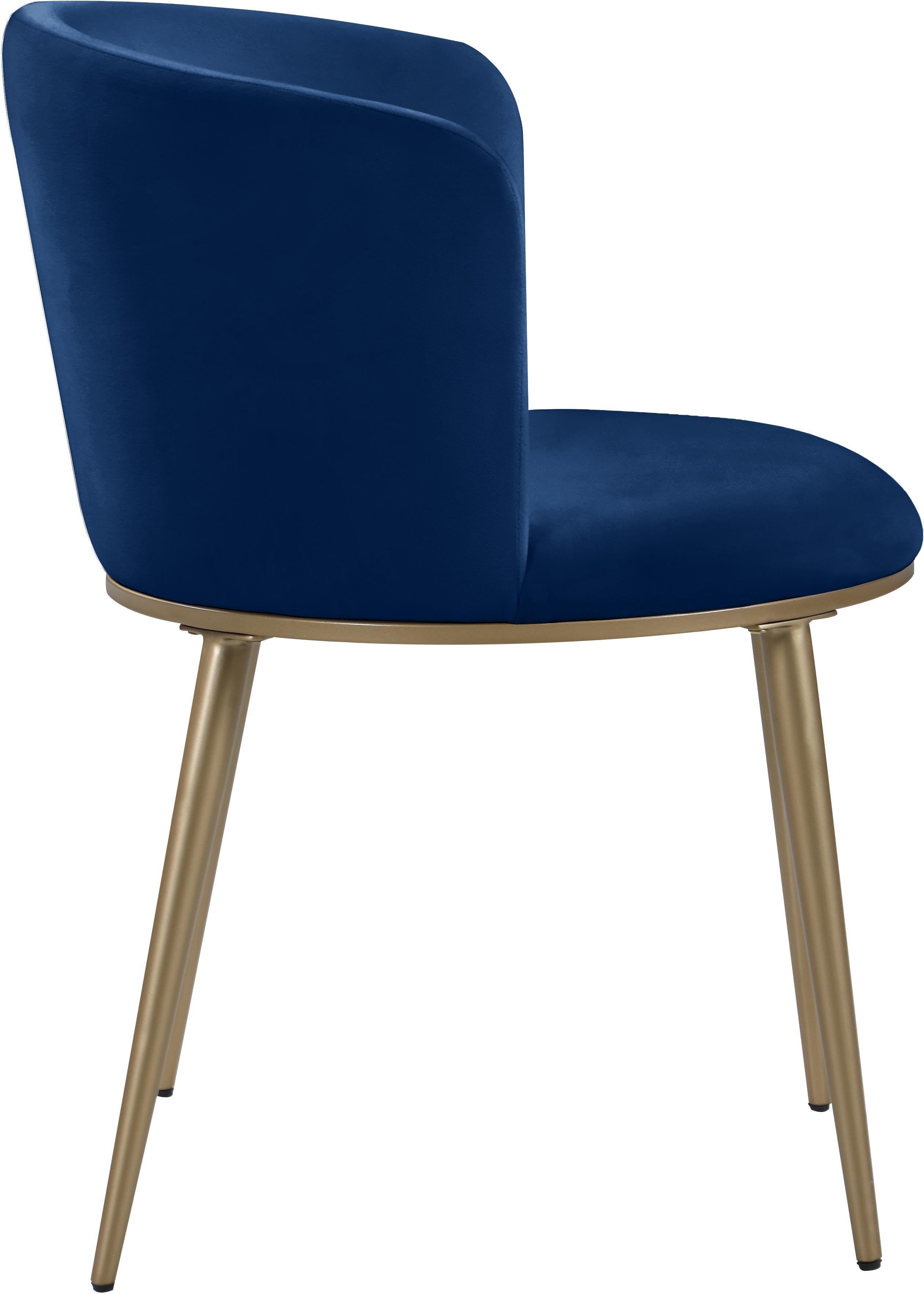 Skylar Navy Velvet Dining Chair - Luxury Home Furniture (MI)