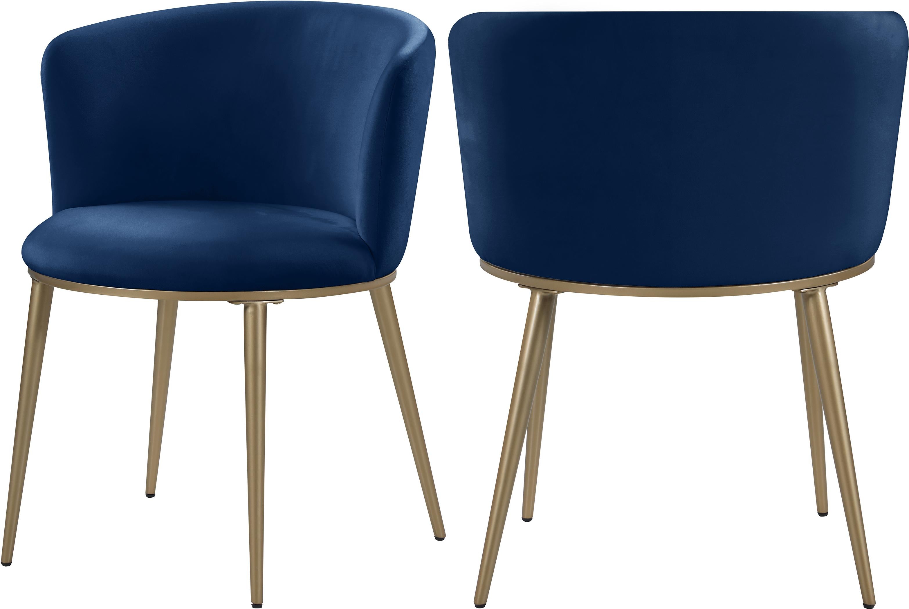 Skylar Navy Velvet Dining Chair - Luxury Home Furniture (MI)