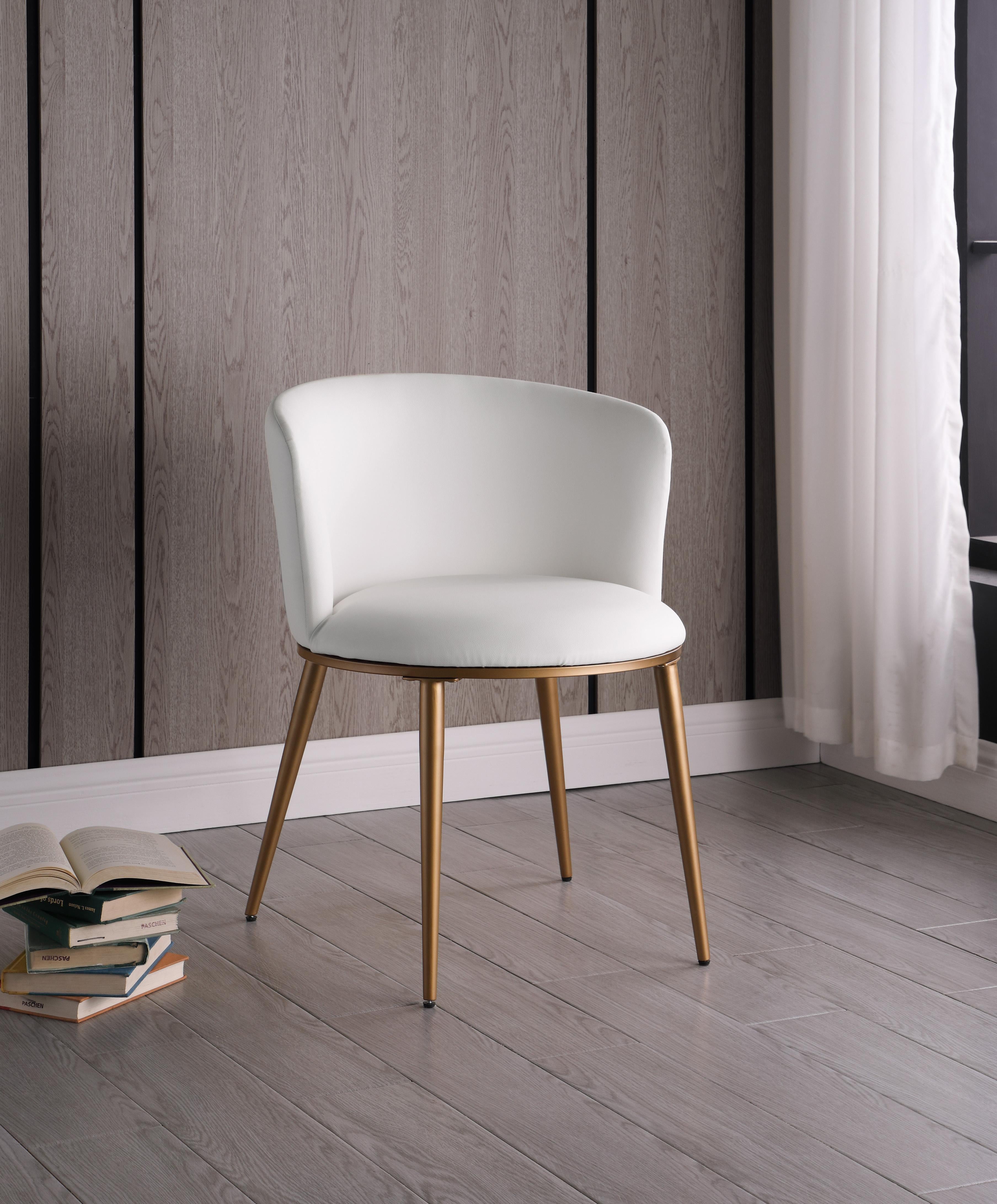 Skylar White Faux Leather Dining Chair - Luxury Home Furniture (MI)