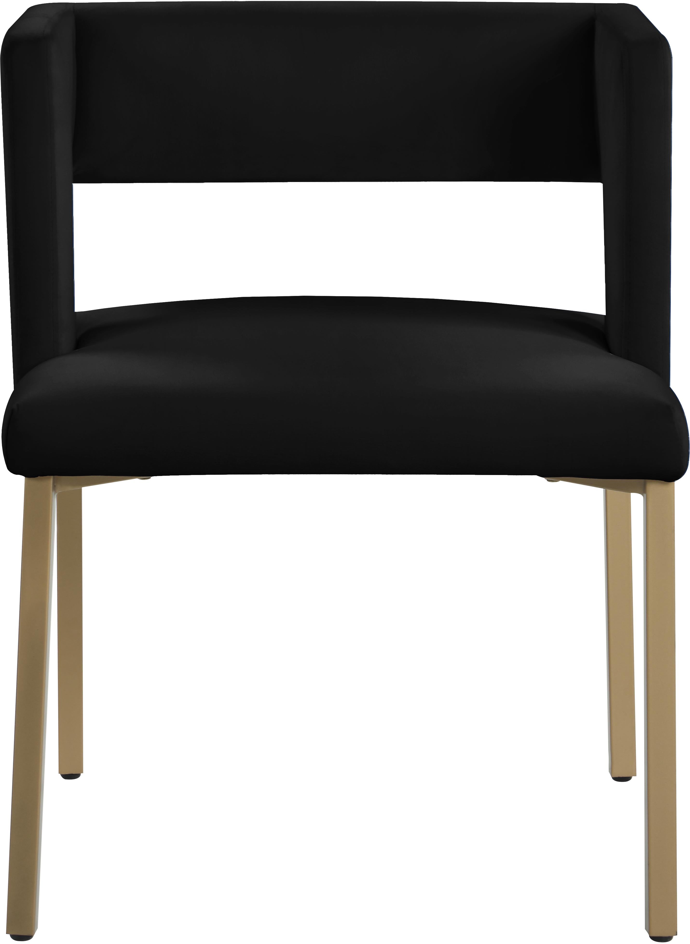 Caleb Black Velvet Dining Chair - Luxury Home Furniture (MI)