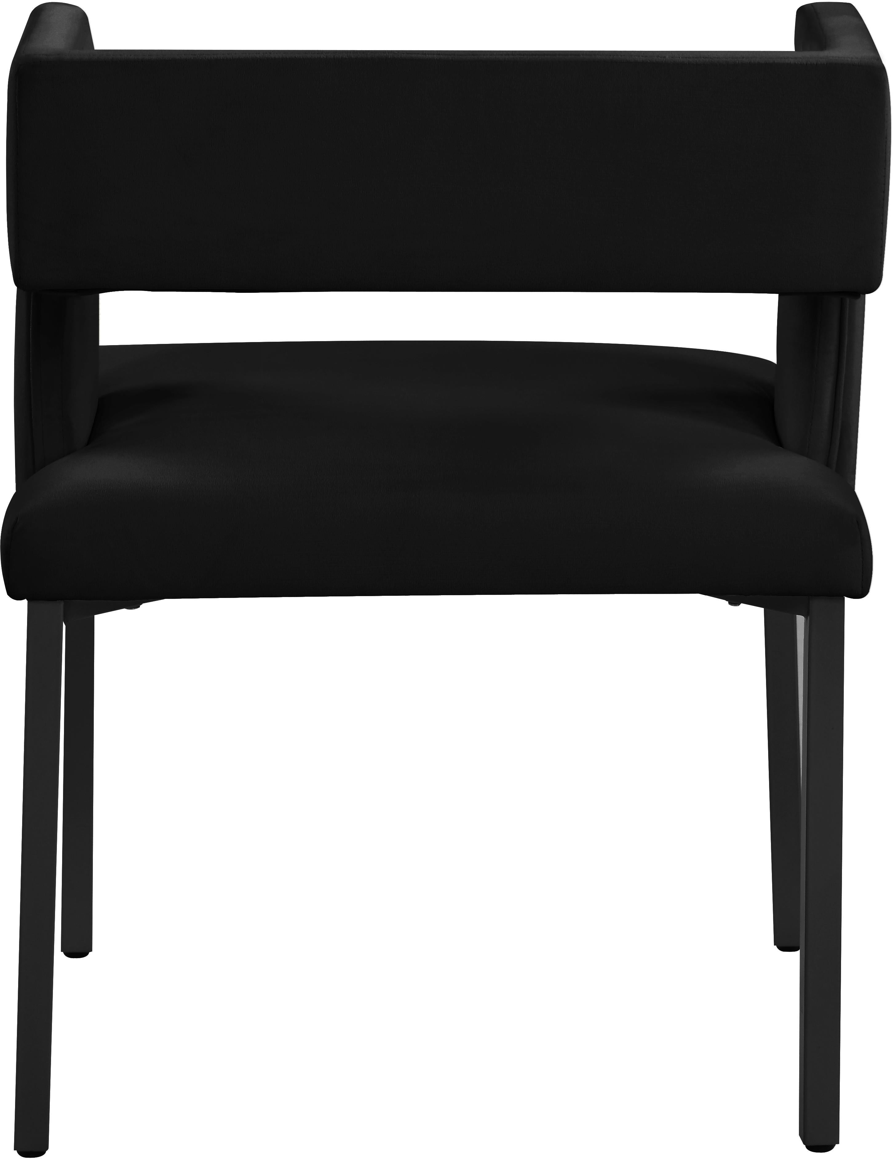 Caleb Black Velvet Dining Chair - Luxury Home Furniture (MI)