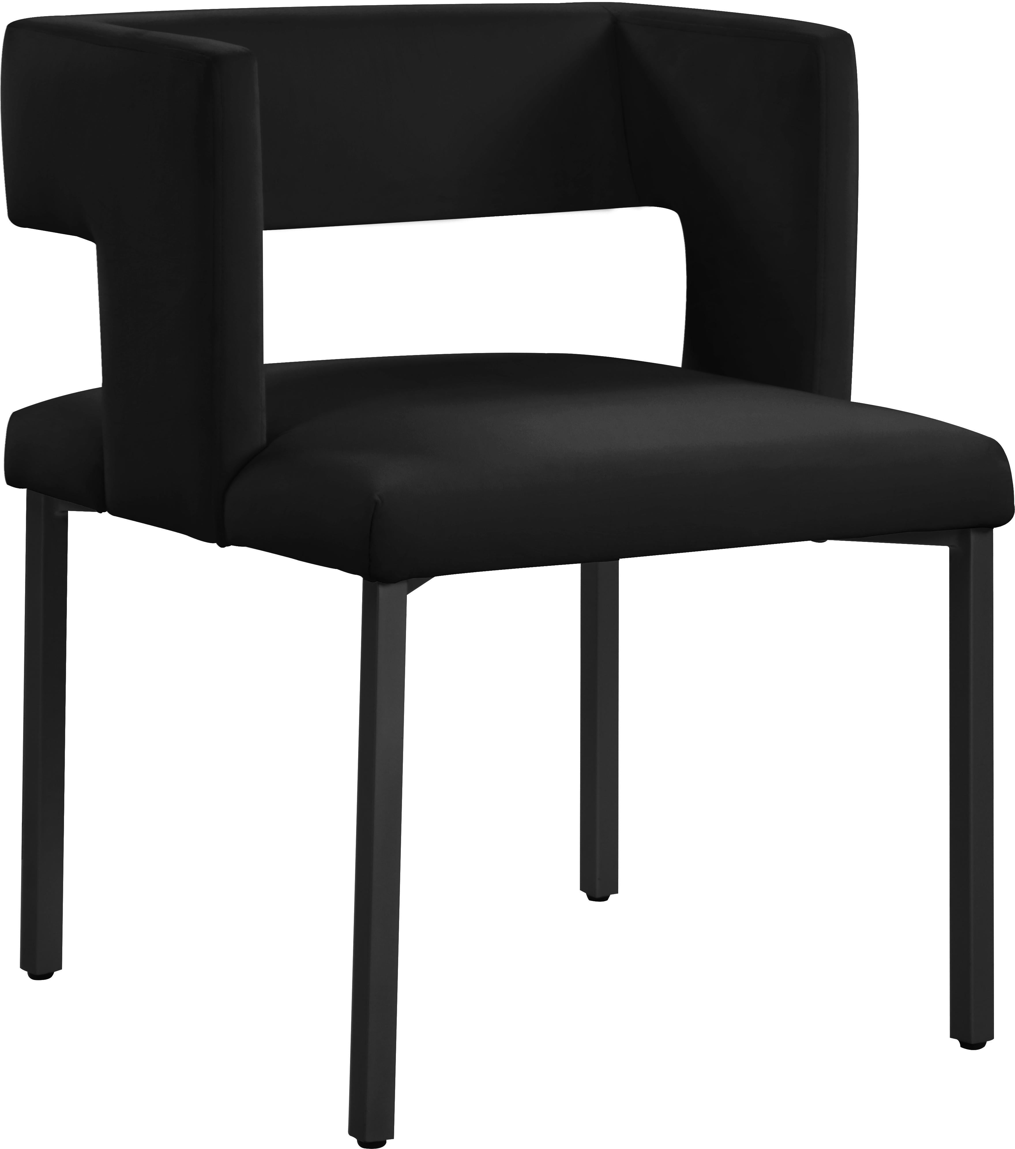 Caleb Black Velvet Dining Chair - Luxury Home Furniture (MI)