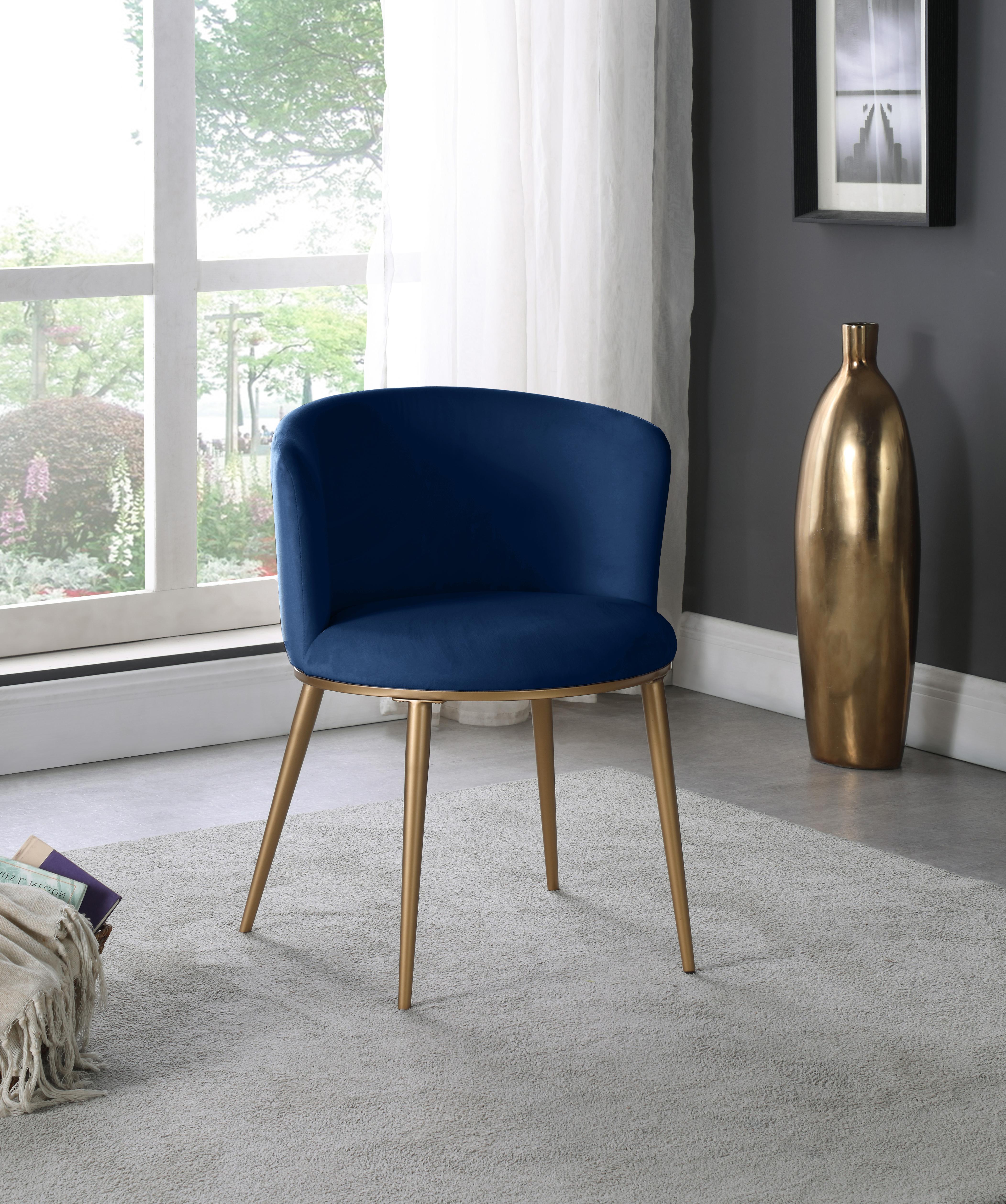 Skylar Navy Velvet Dining Chair - Luxury Home Furniture (MI)